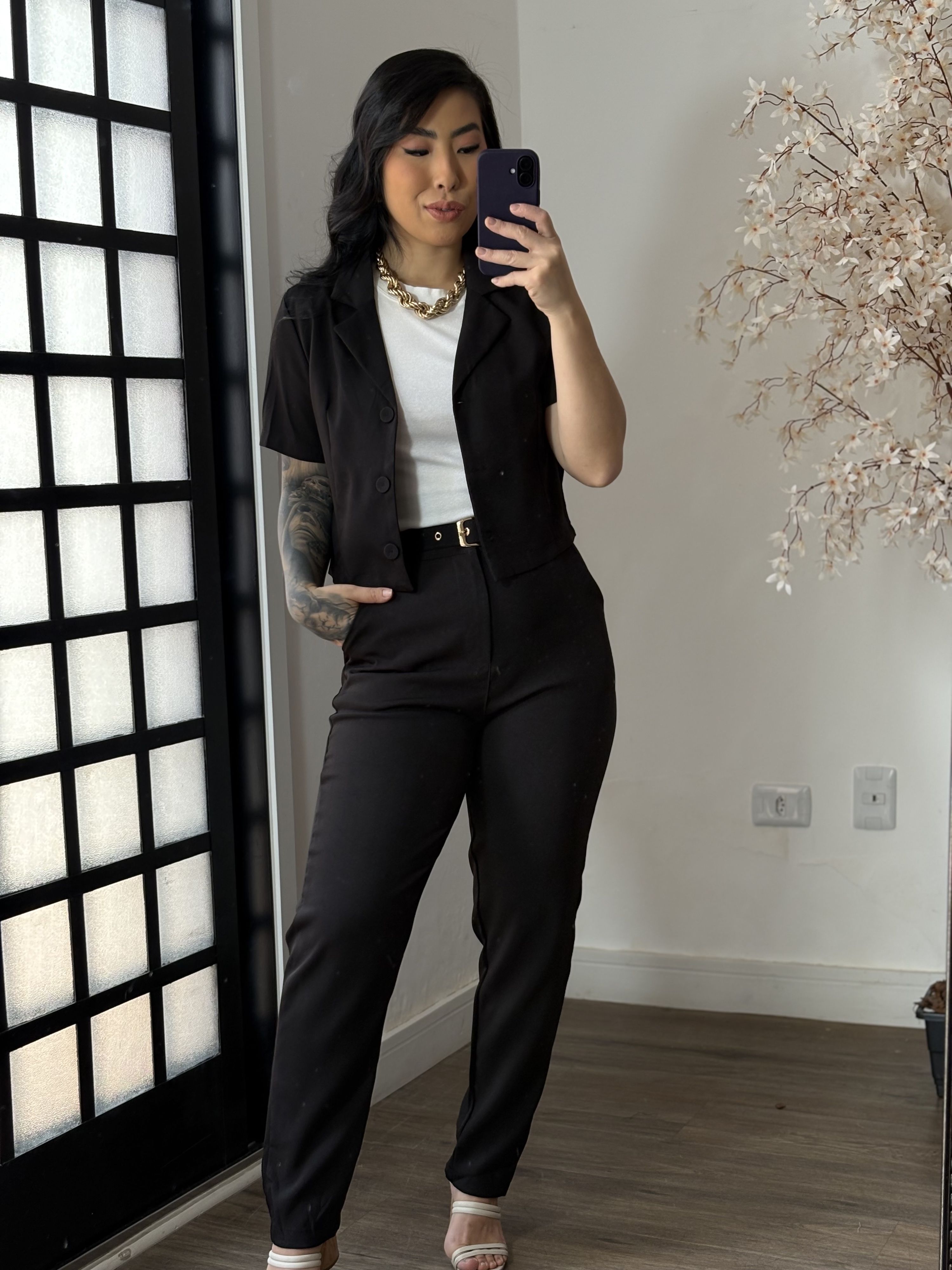 Conjunto Alfaiataria Lina 9155 - Preto C020