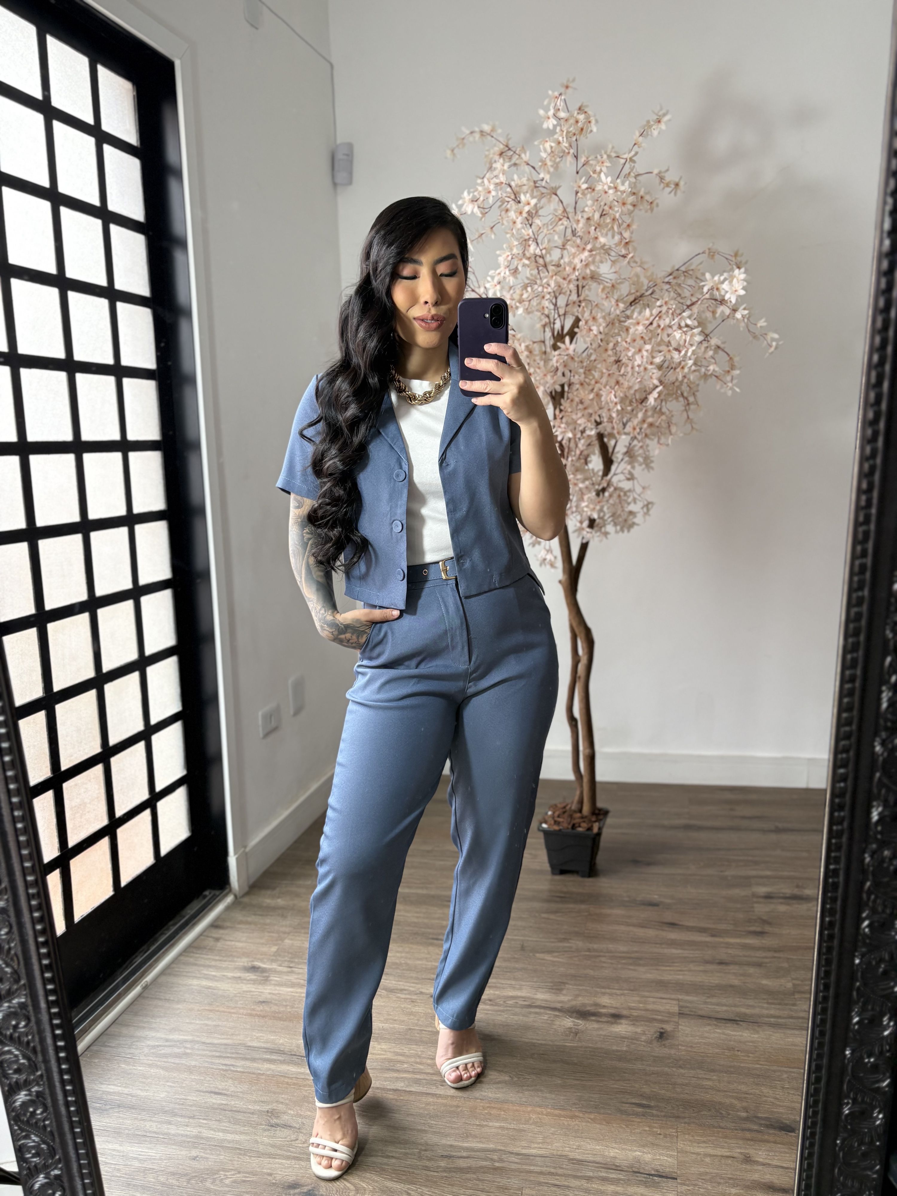 Conjunto Alfaiataria Lina 9155 - Azul C020