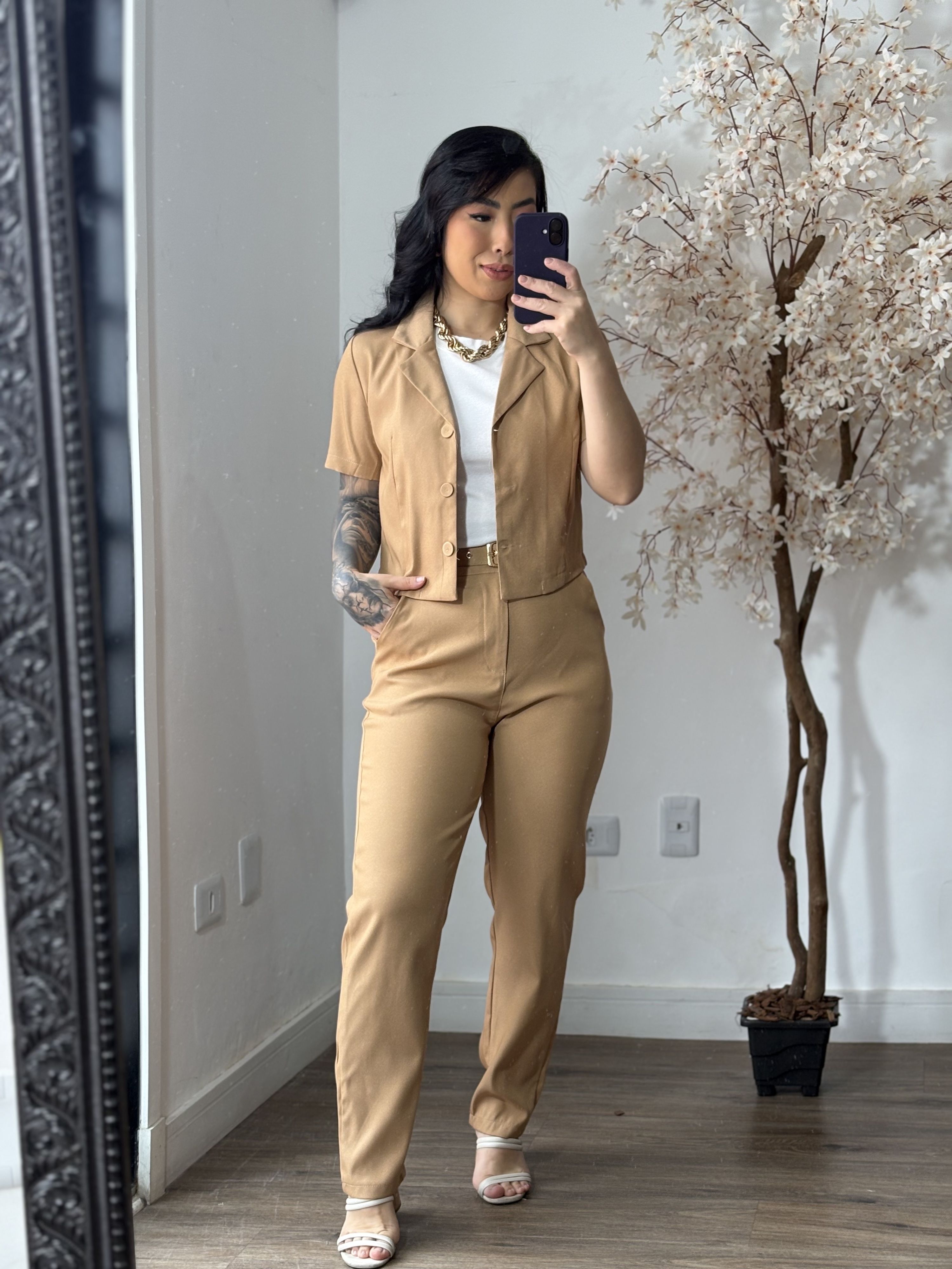 Conjunto Alfaiataria Lina 9155 - Caramelo C020