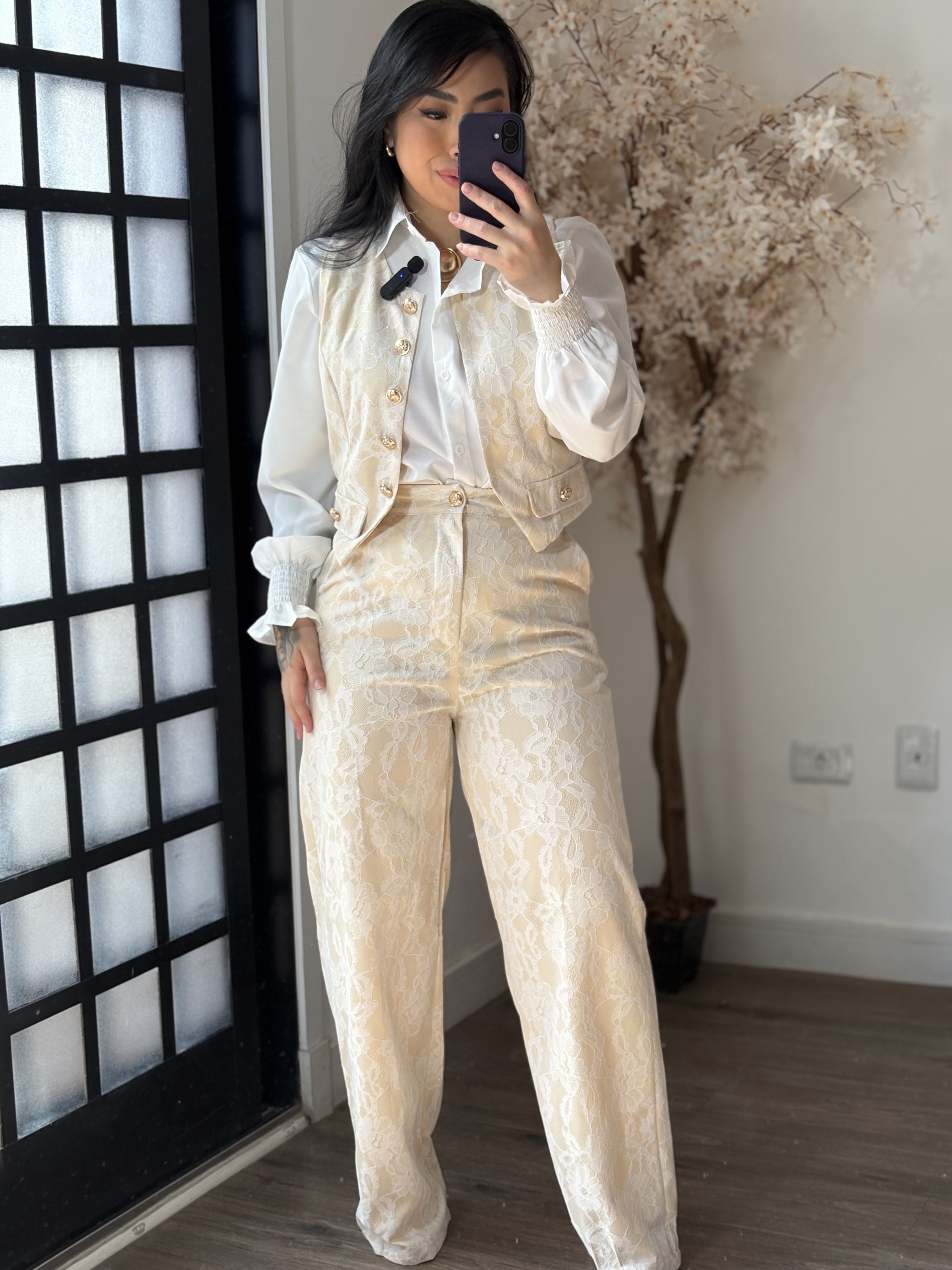 Conjunto Rendado Jade M031 - Bege C064