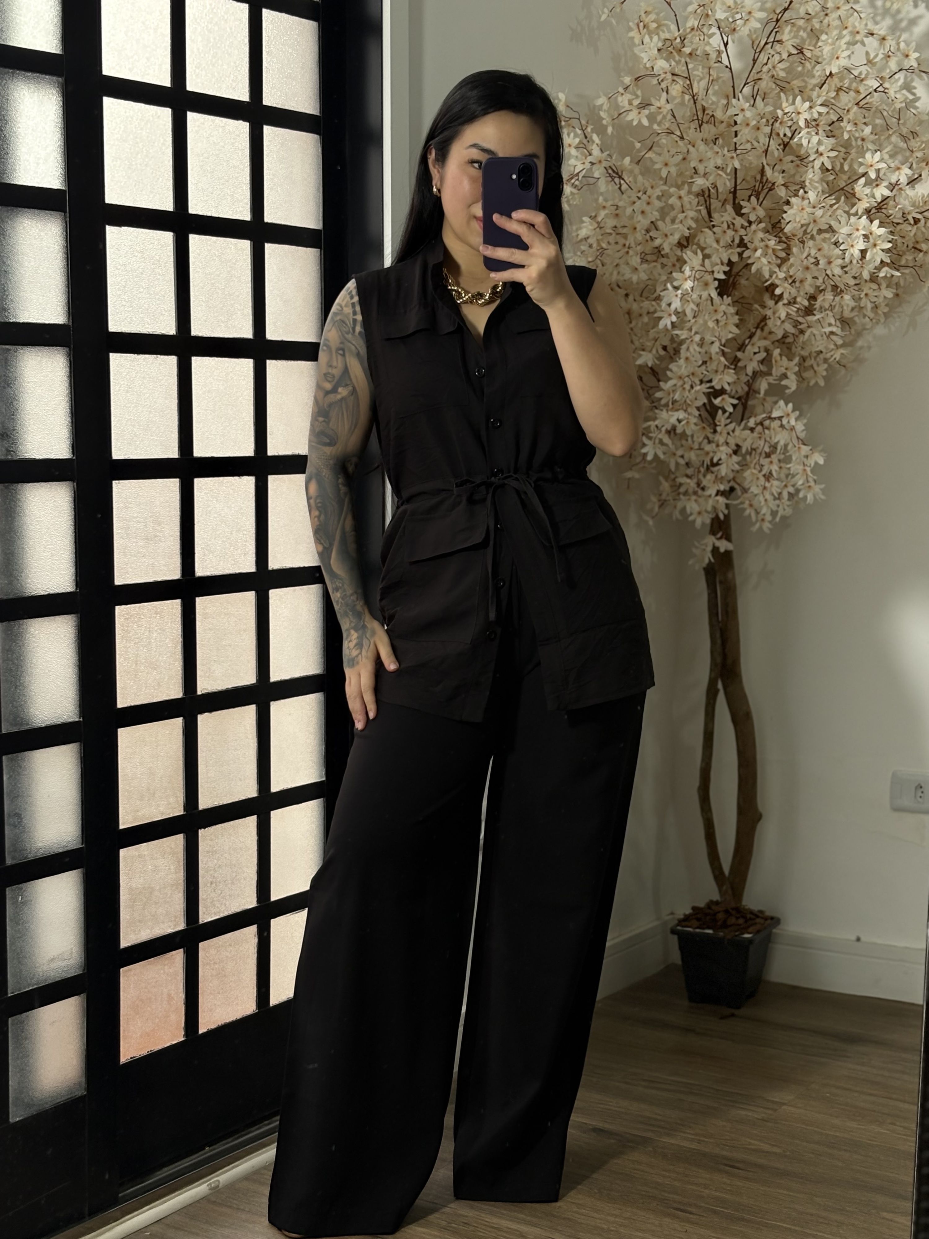 Conjunto Colete 1632 - Preto 