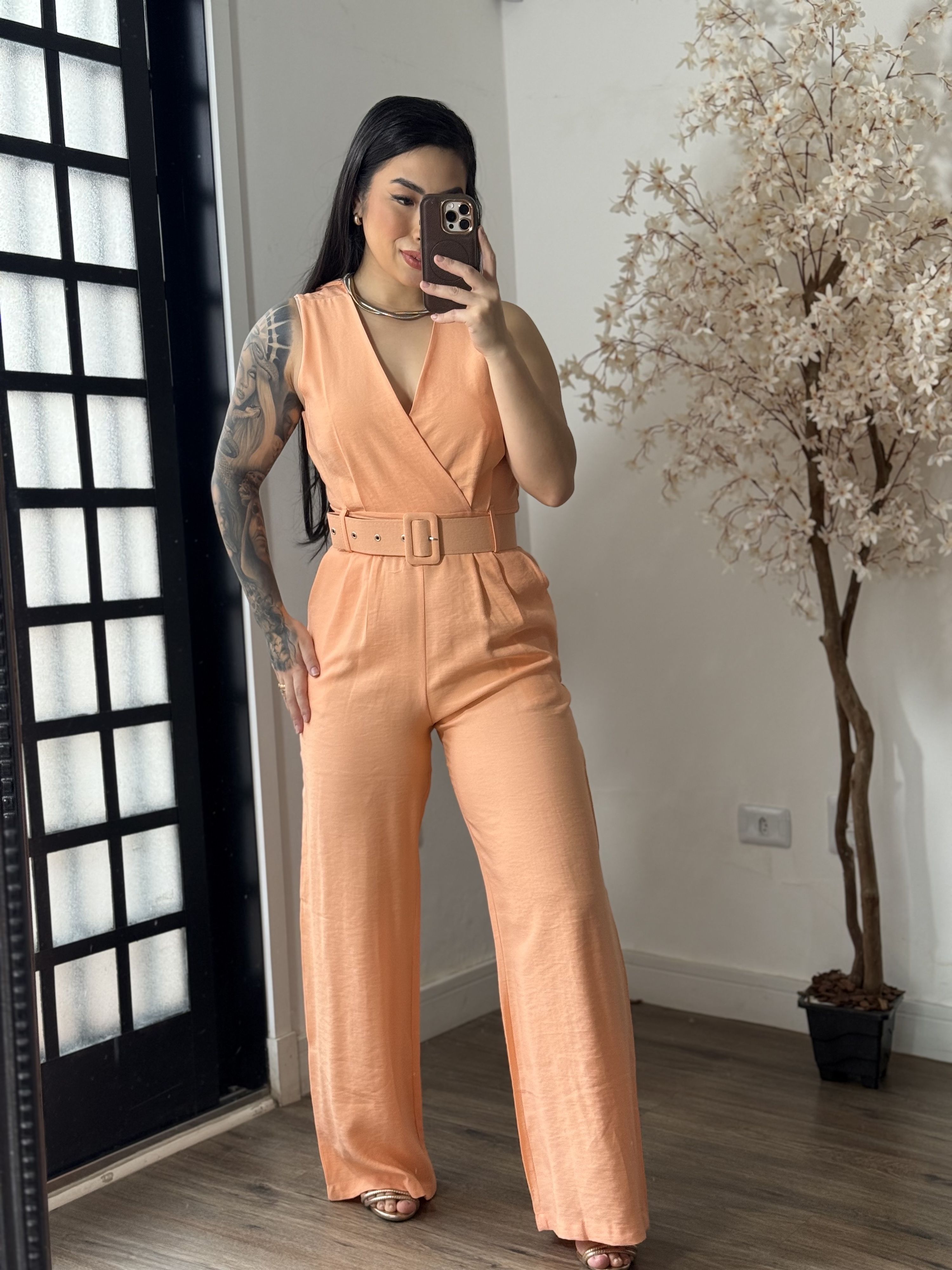 Macacão Longo Marrant Aurora 1008 - Salmão C041