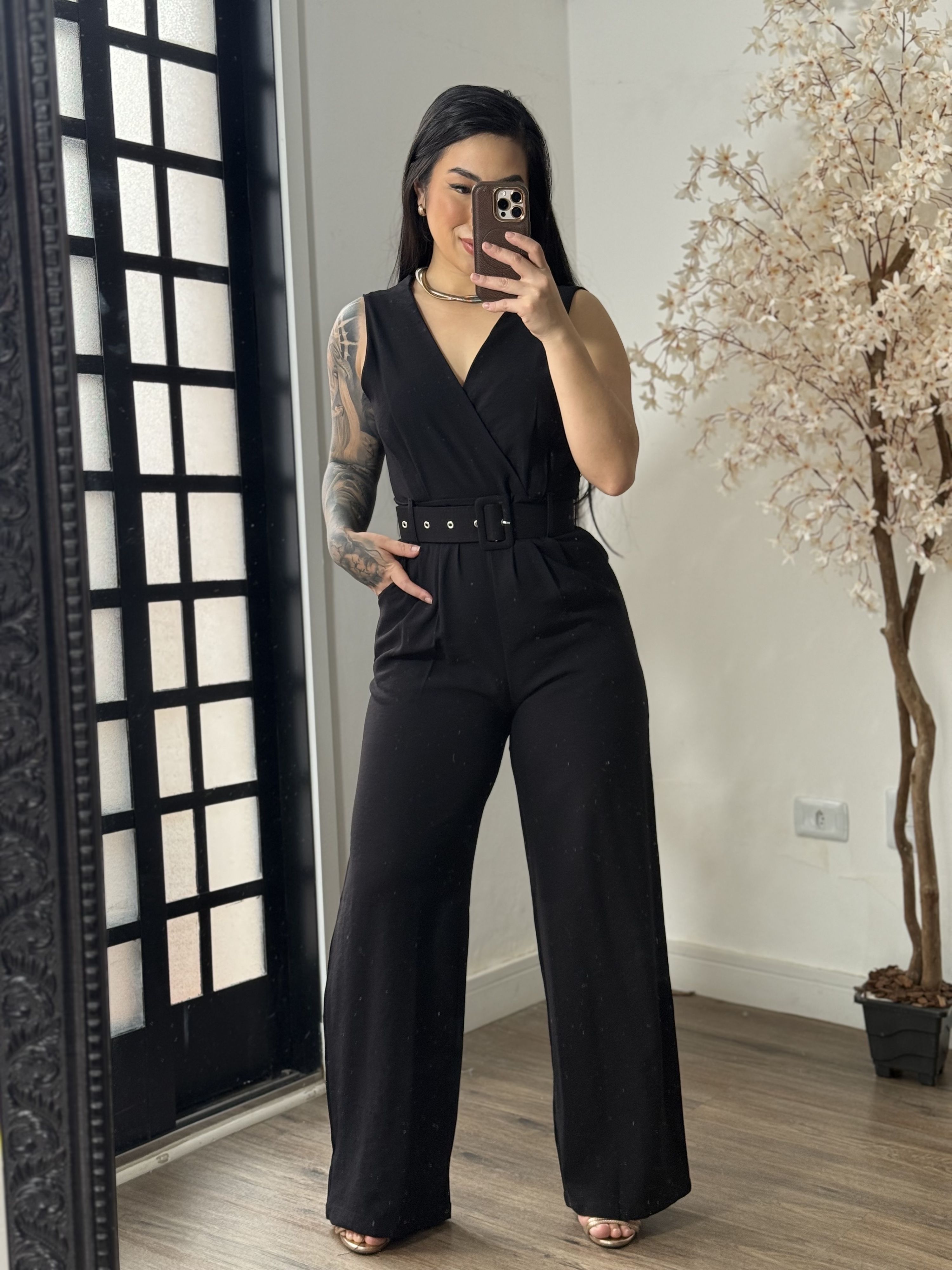 Macacão Longo Marrant Aurora 1008 - Preto C041