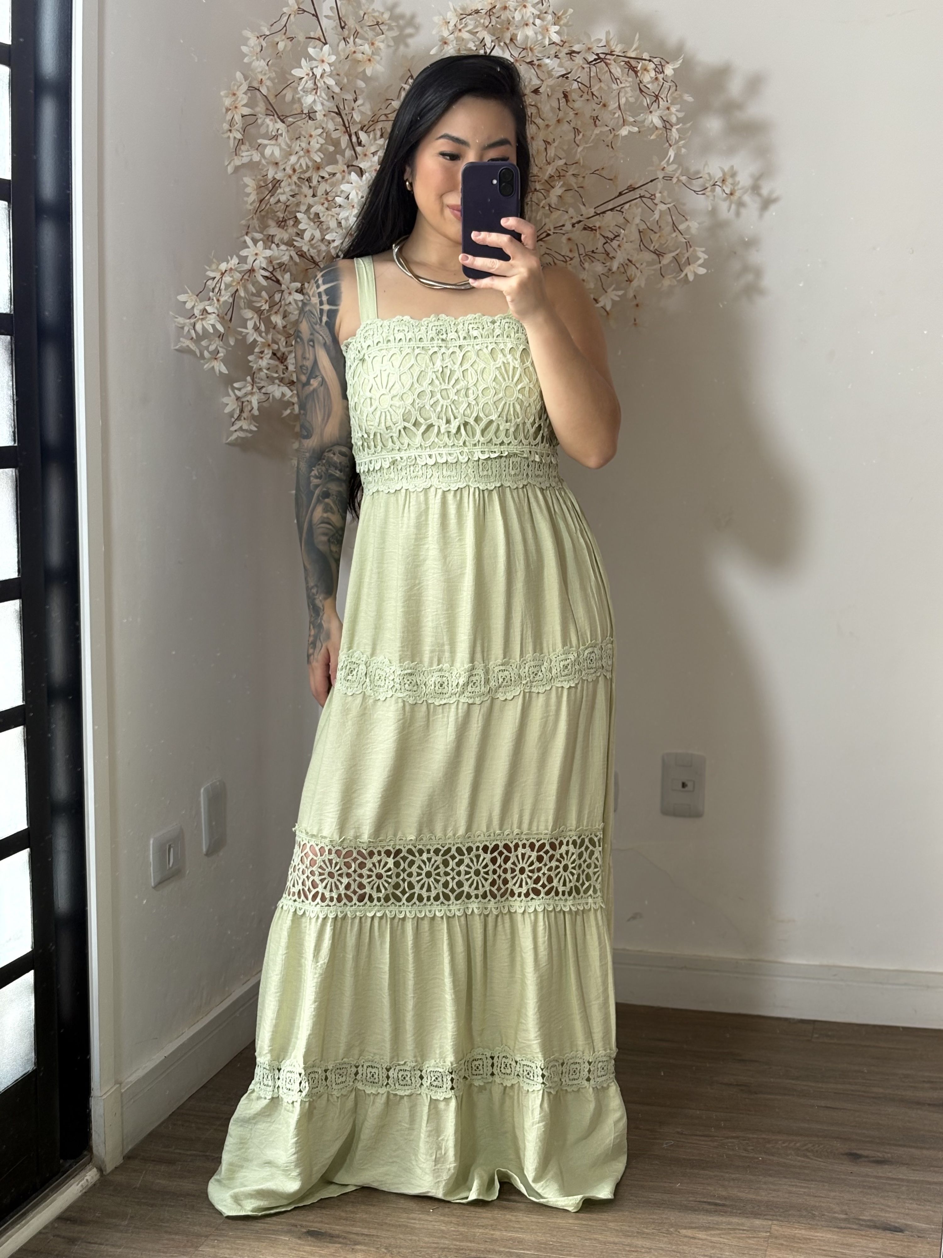 Vestido Bordado Lilla SD1605 - Verde C044