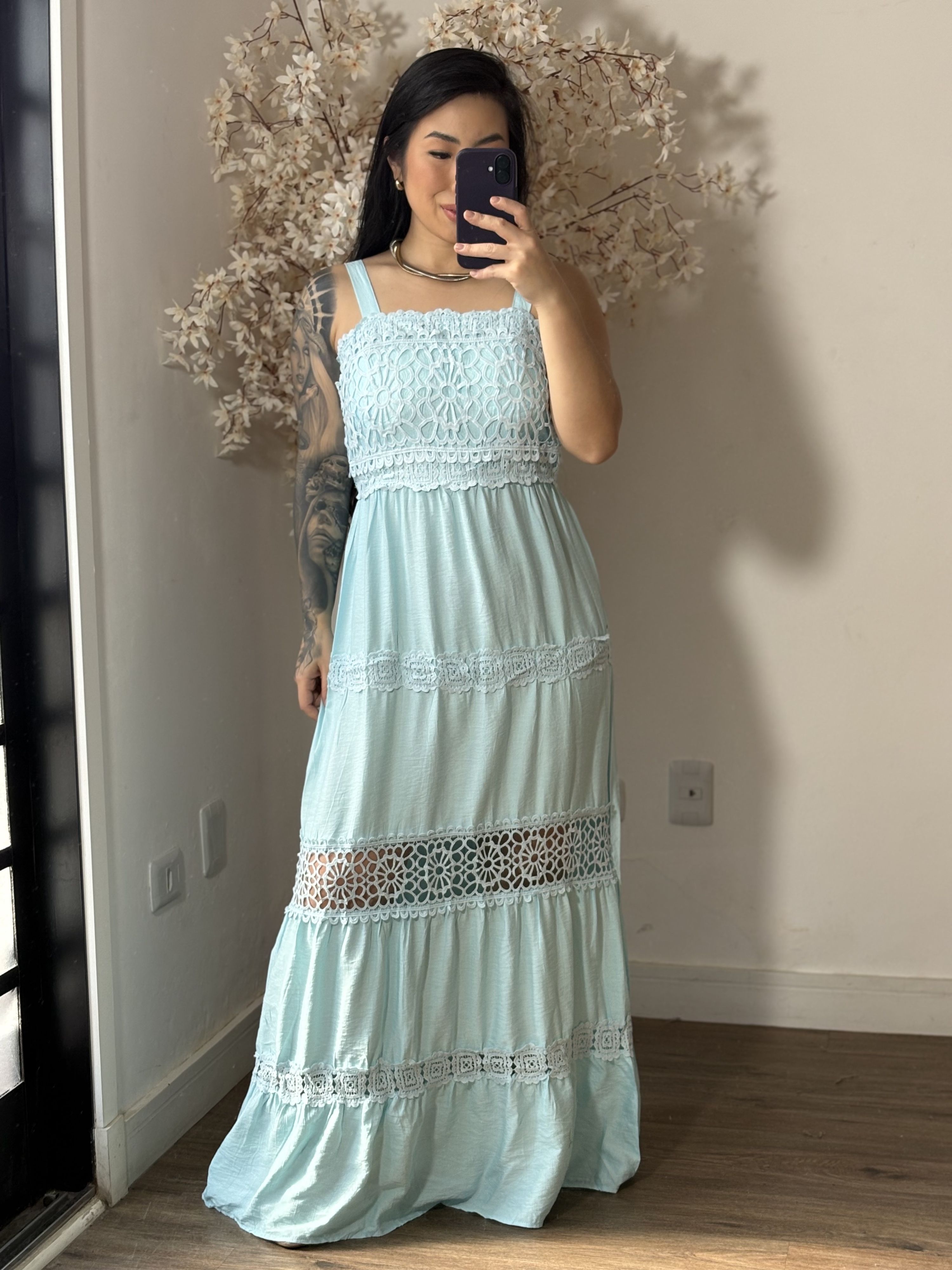 Vestido Bordado Lilla SD1605 - Azul C044 