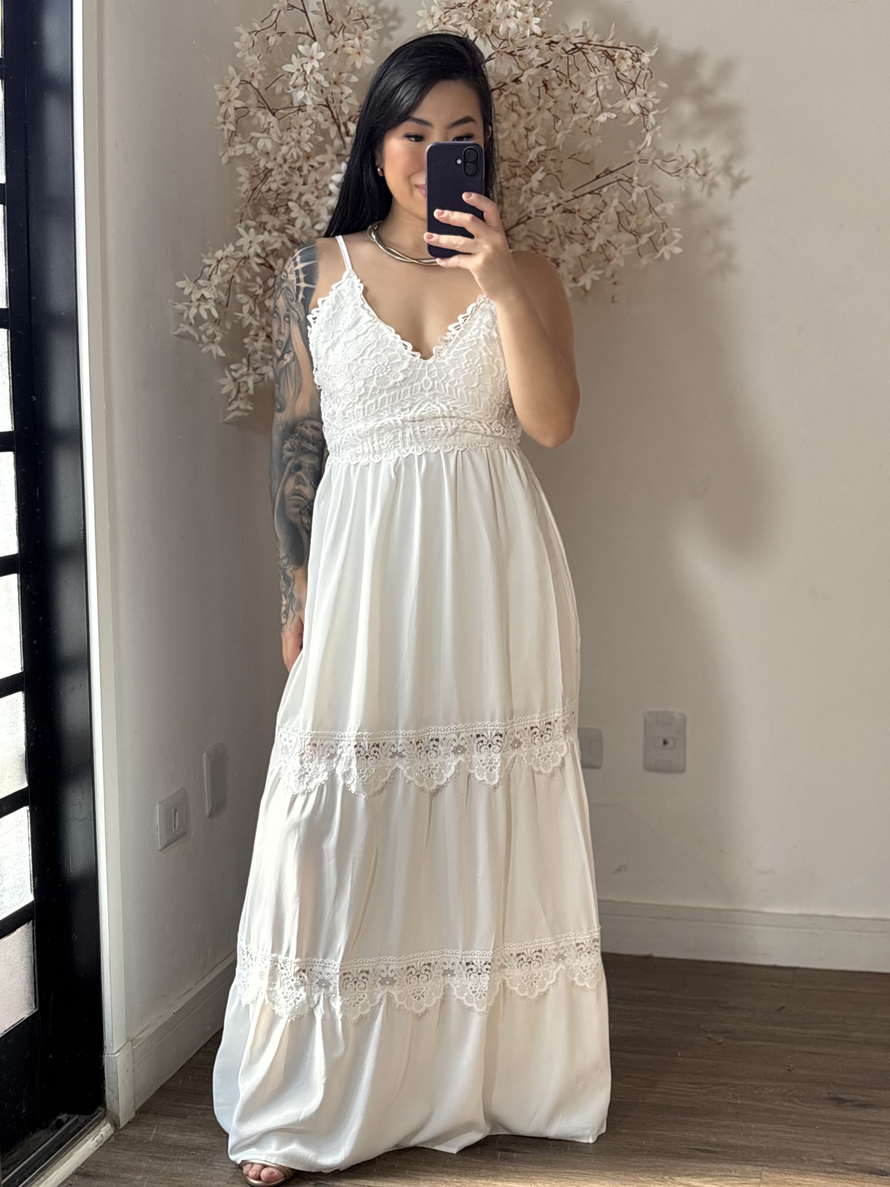 Vestido Bordado Maelle SD1625 - Branco C043