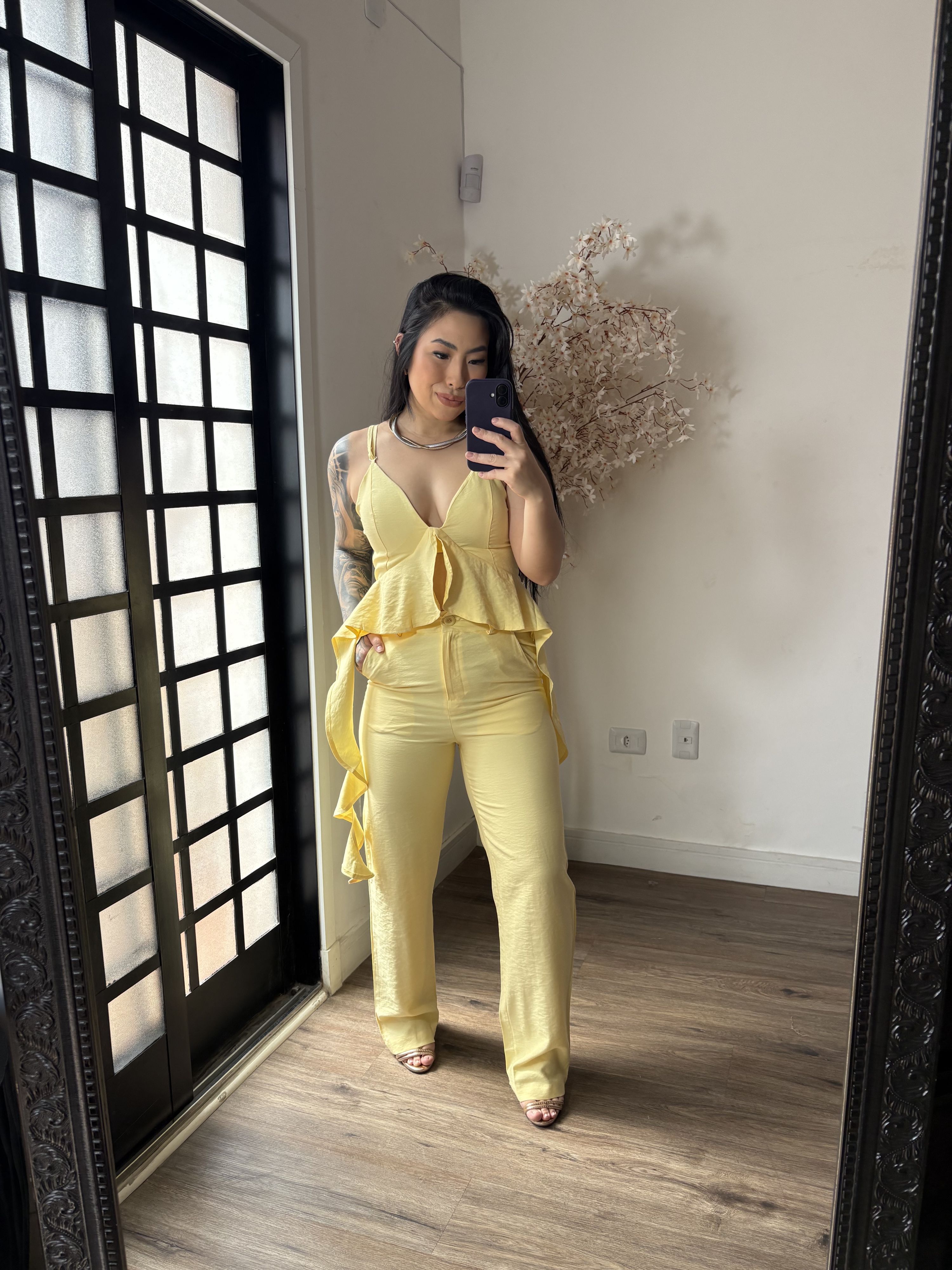 Conjunto Calça Roseli 366 - Amarelo 