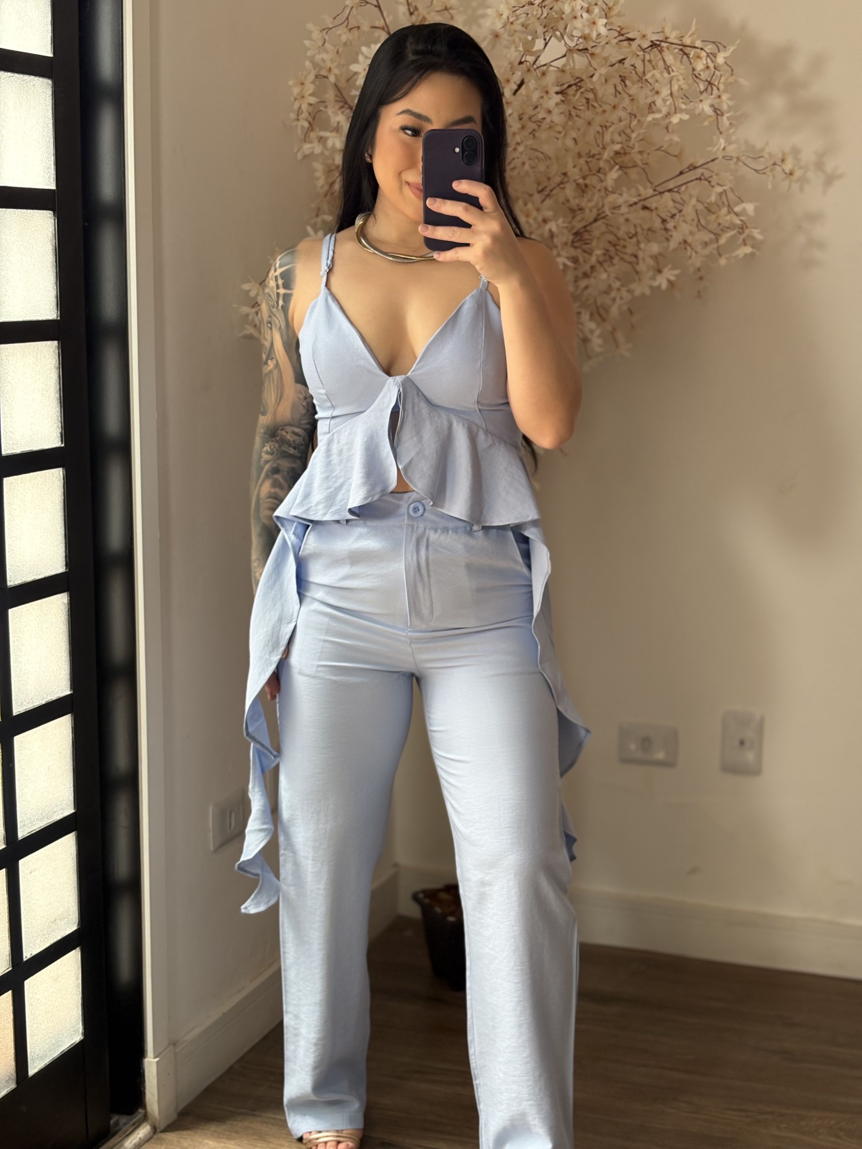 Conjunto Calça Roseli 366- Azul 