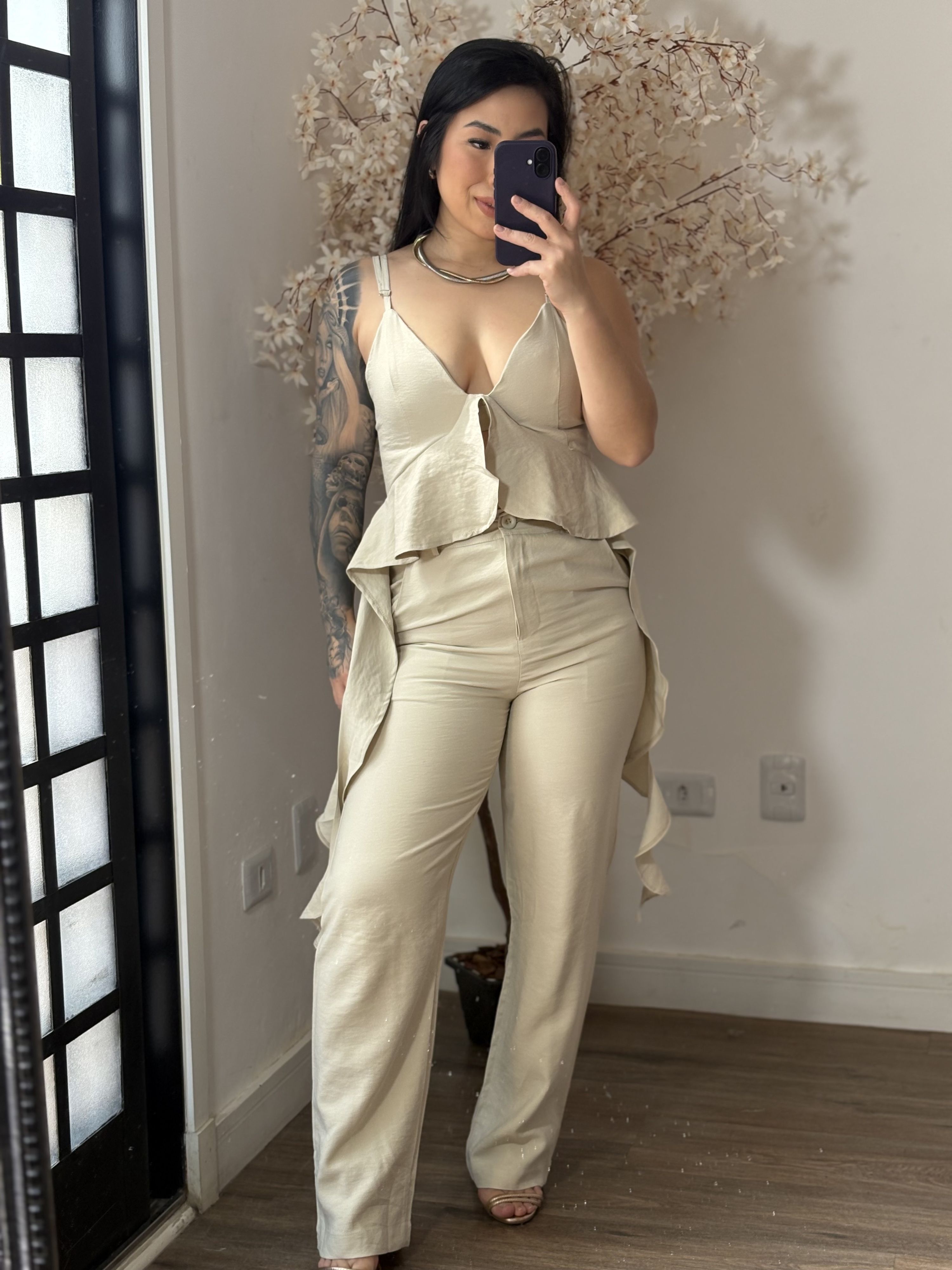 Conjunto Calça Roleli 366 - Areia 