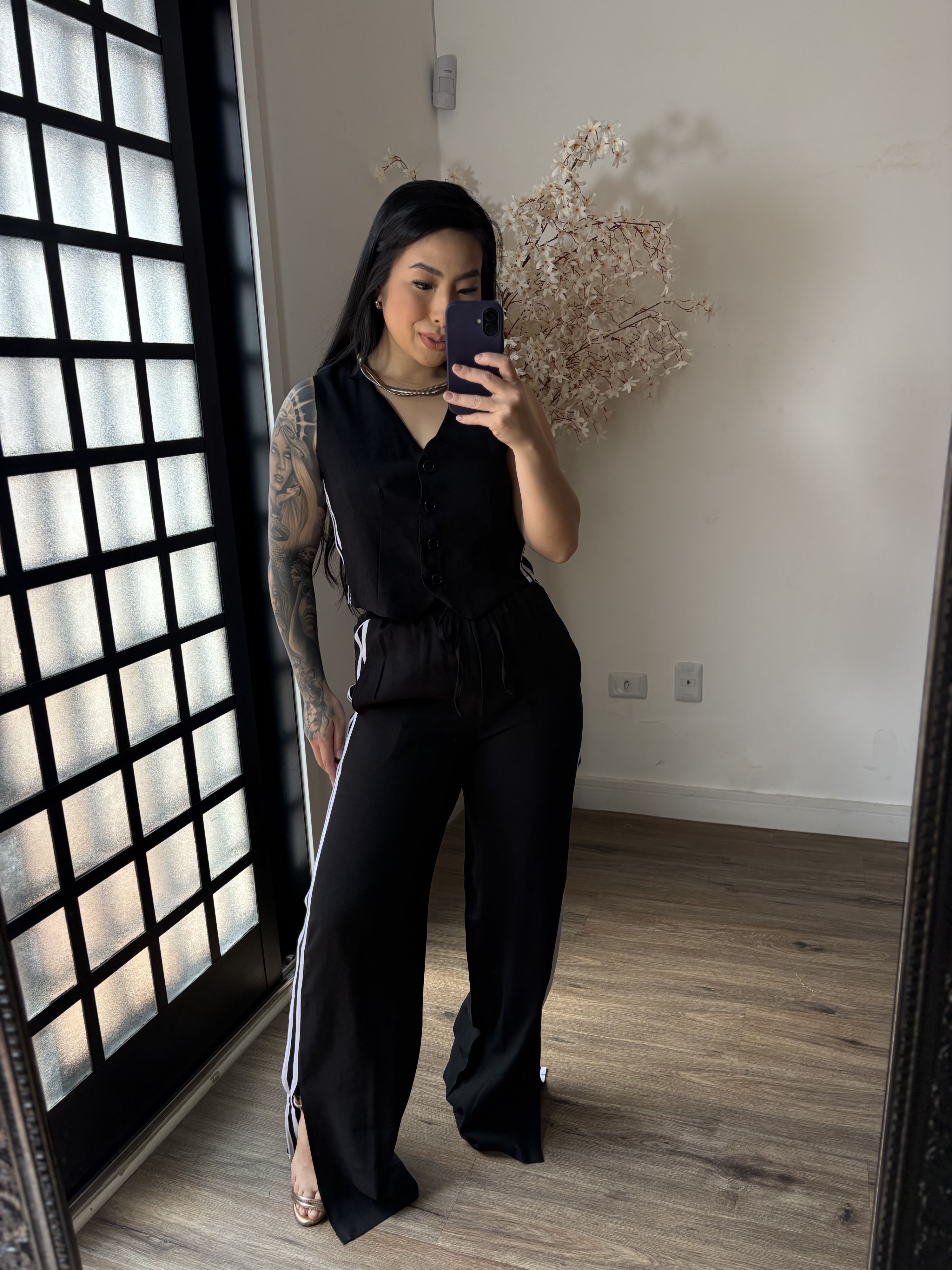 Conjunto duas listras Rosana 1500 - Preto 