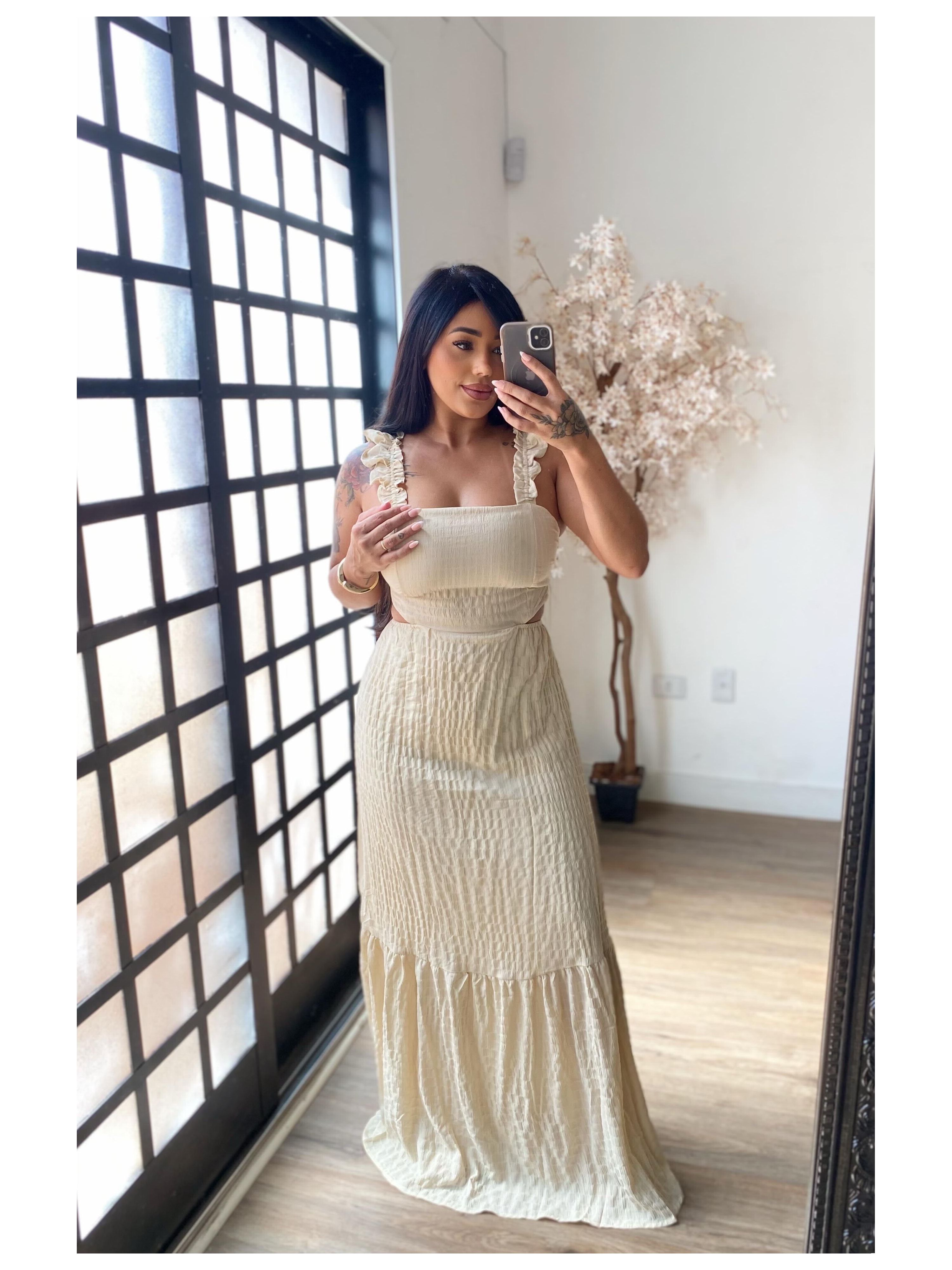 Vestido Longo Brígida 7158 - Bege C046 