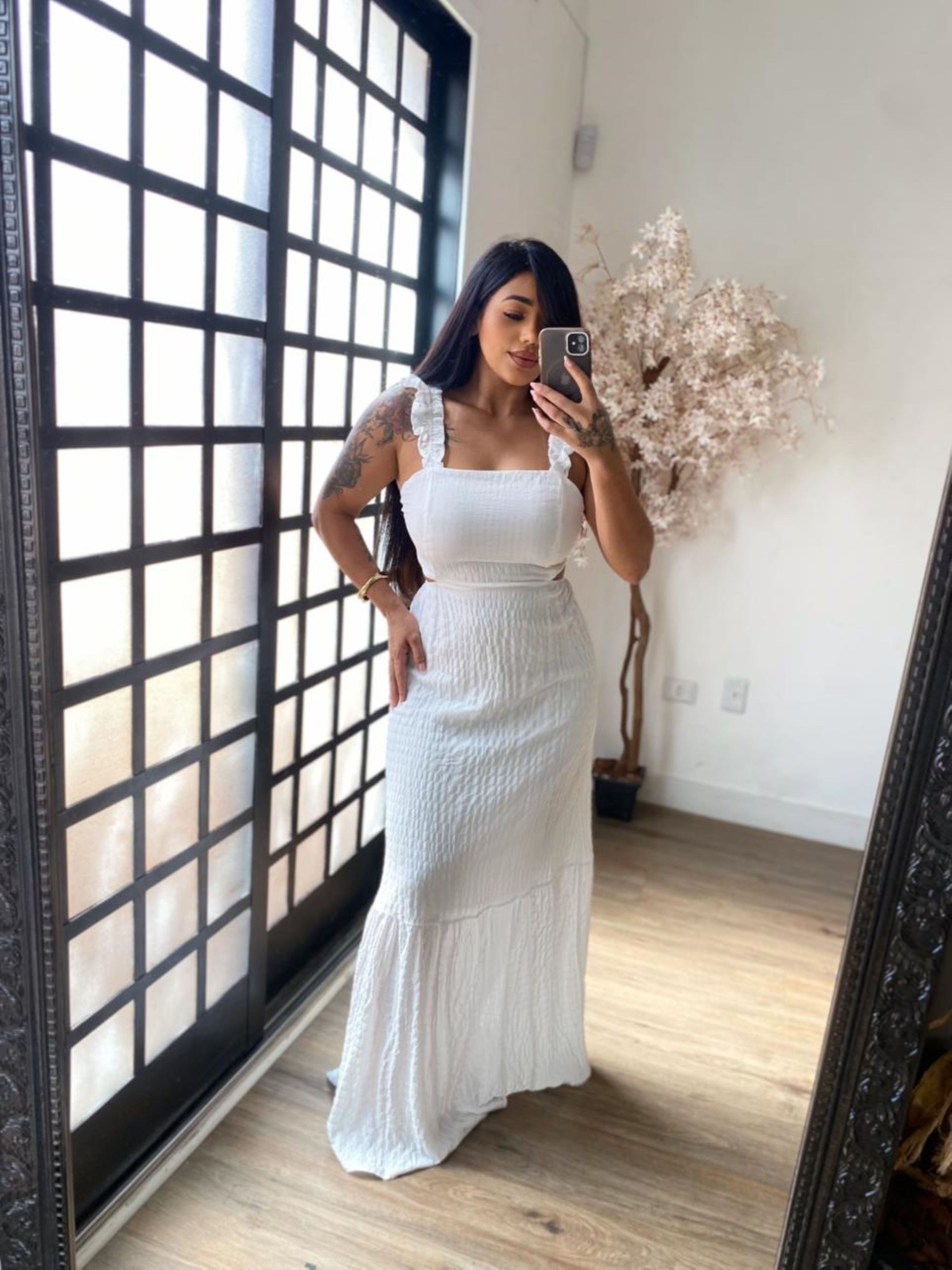 Vestido Longo Brígida 7158 - Branco C046