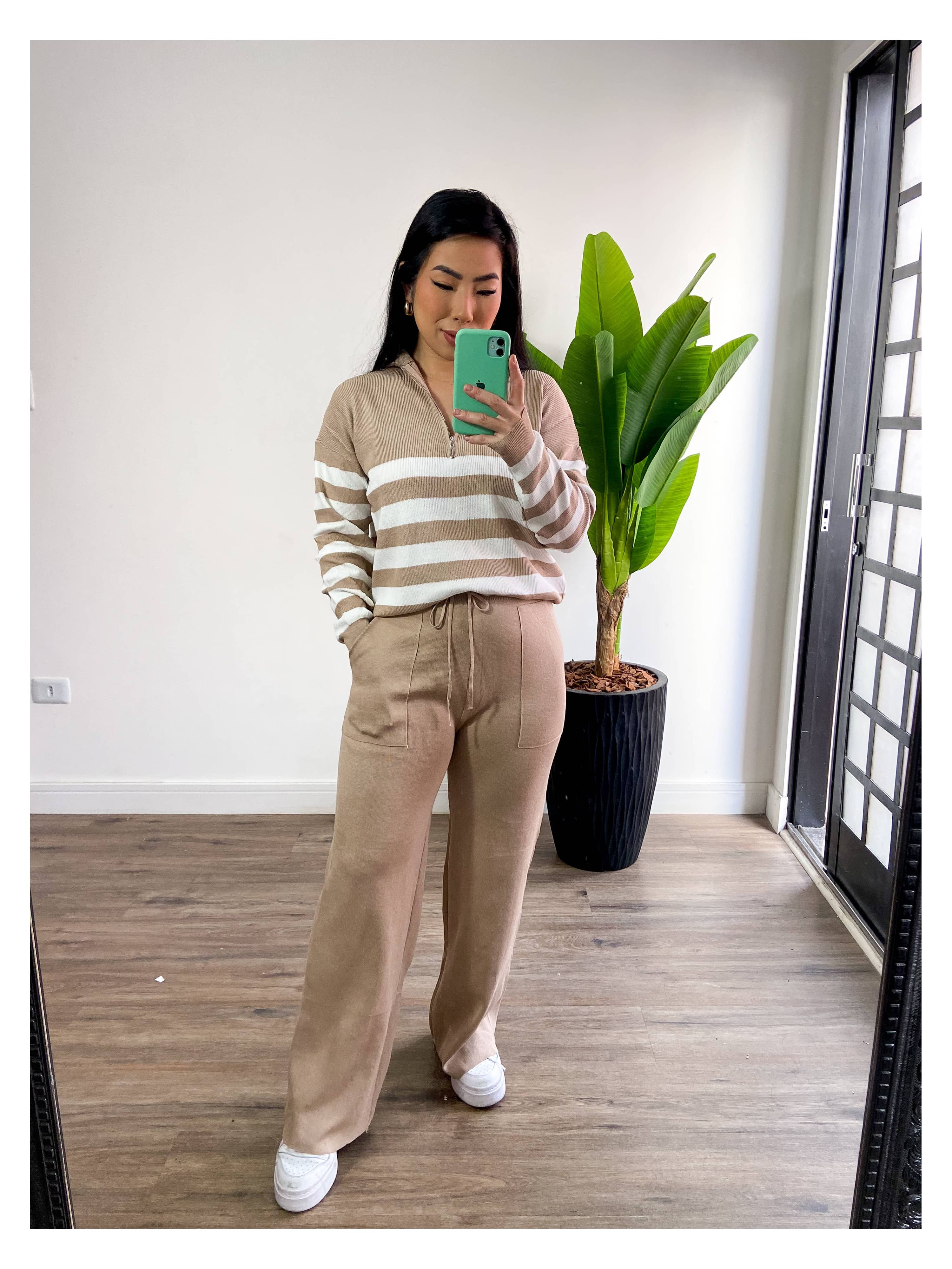 Calça Pantalona Cecília OY895 - Bege