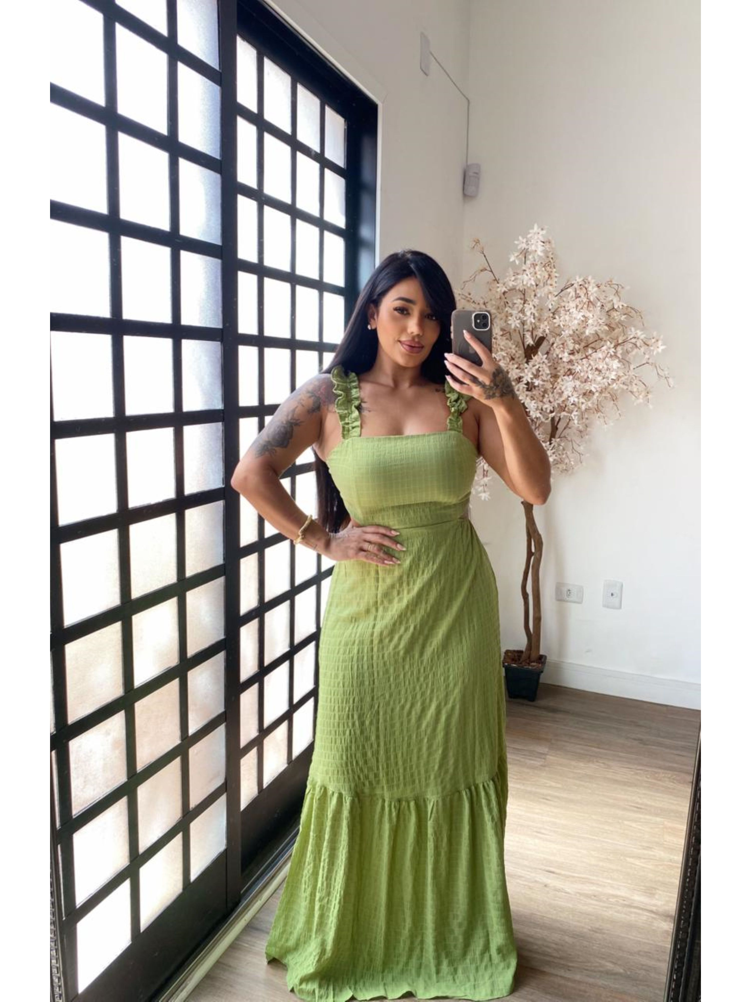 Vestido Longo Brígida 7158 - Verde C046