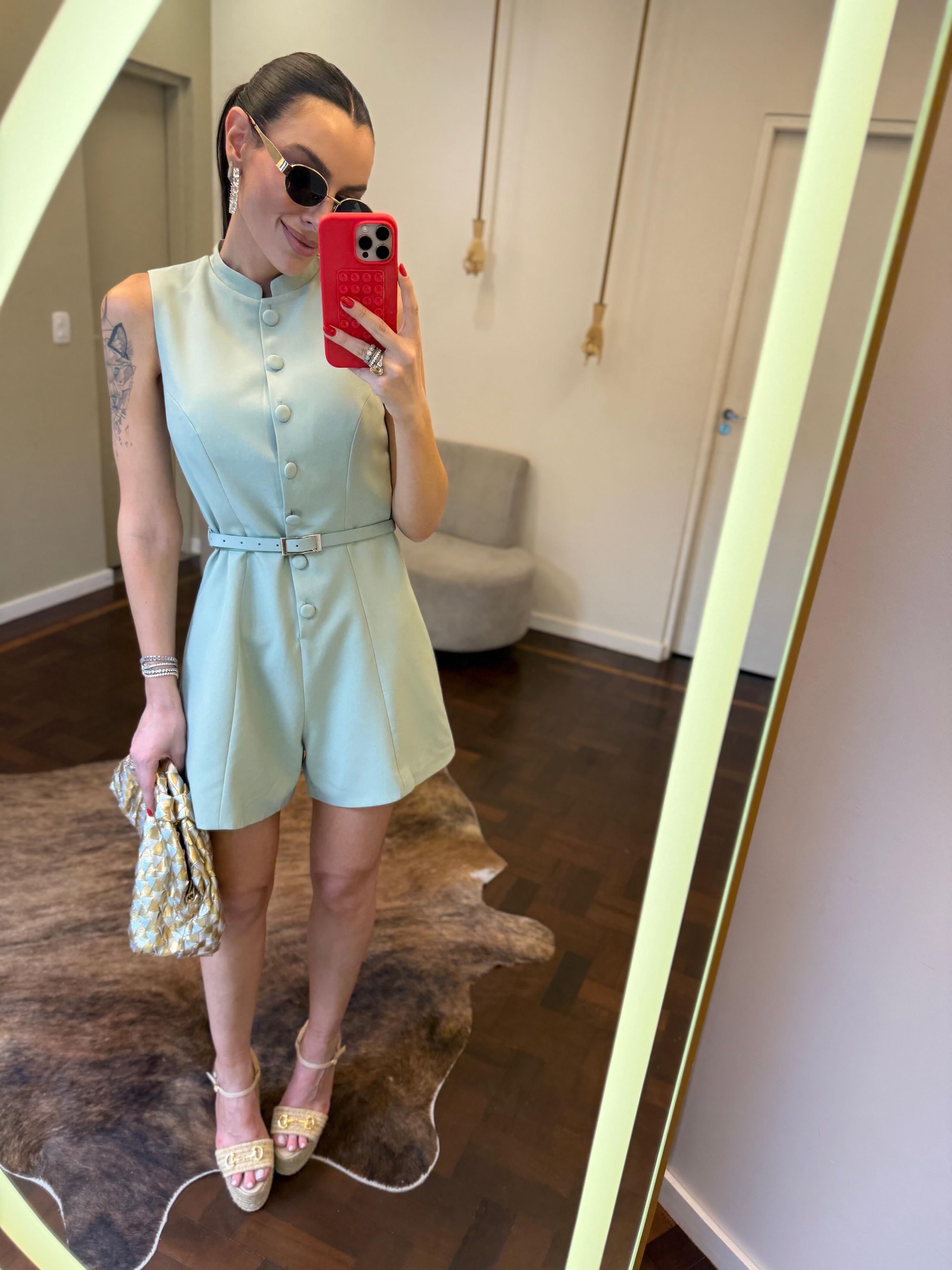 Macaquinho Alfaiataria Olívia - Verde