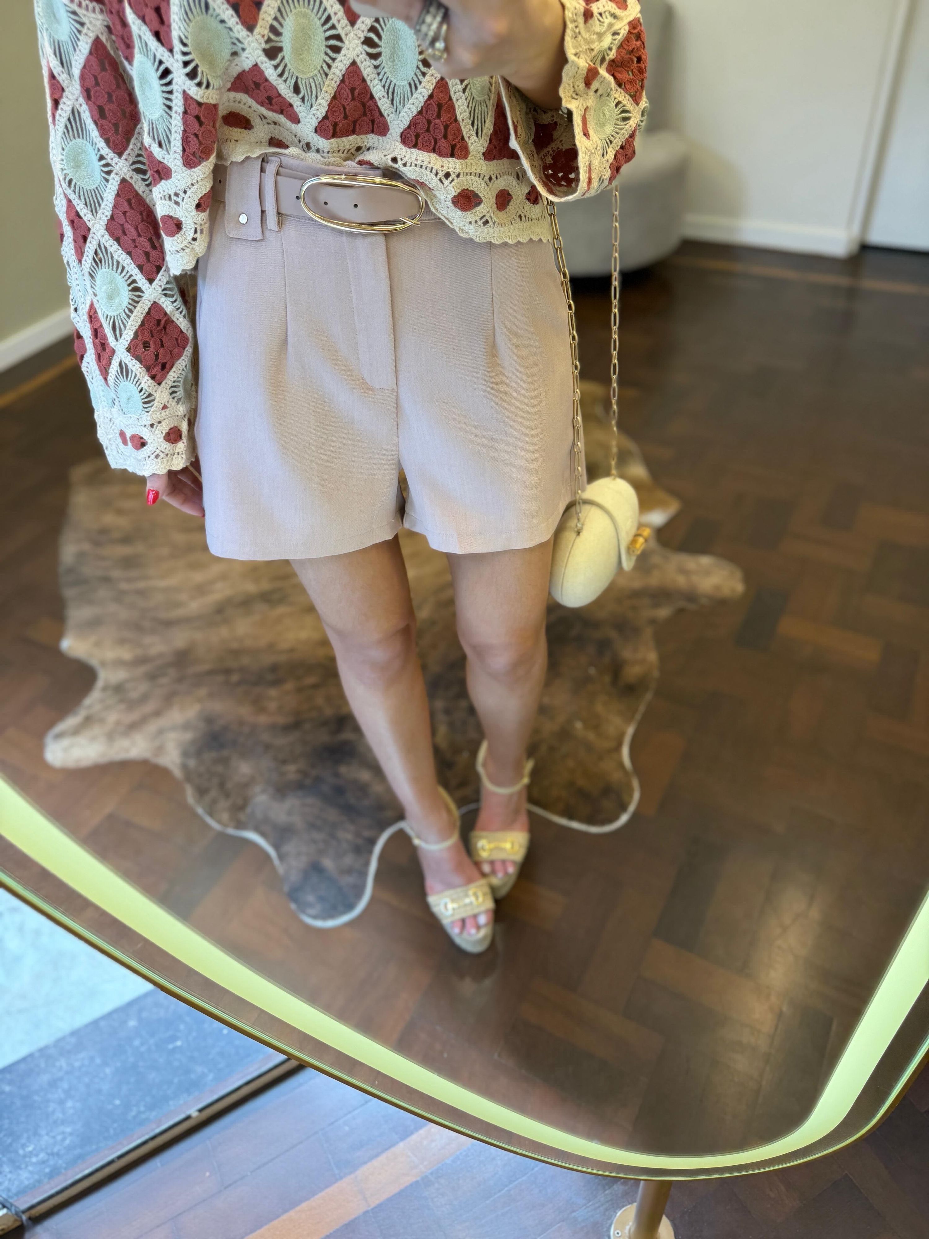 Shorts Alfaiataria Elisa - Rose