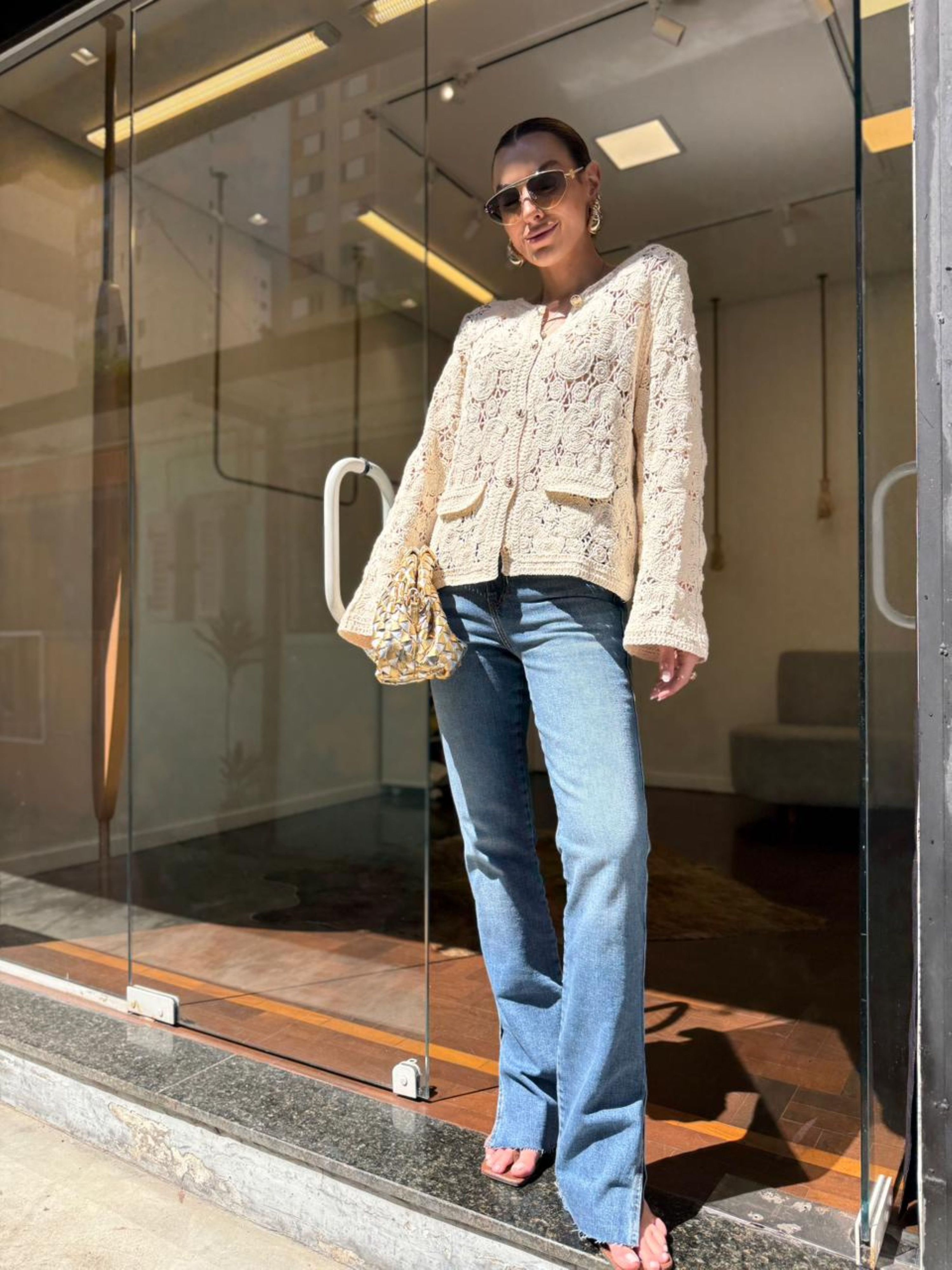 Calça Jeans Luana - Wide Comfy Barra a Fio