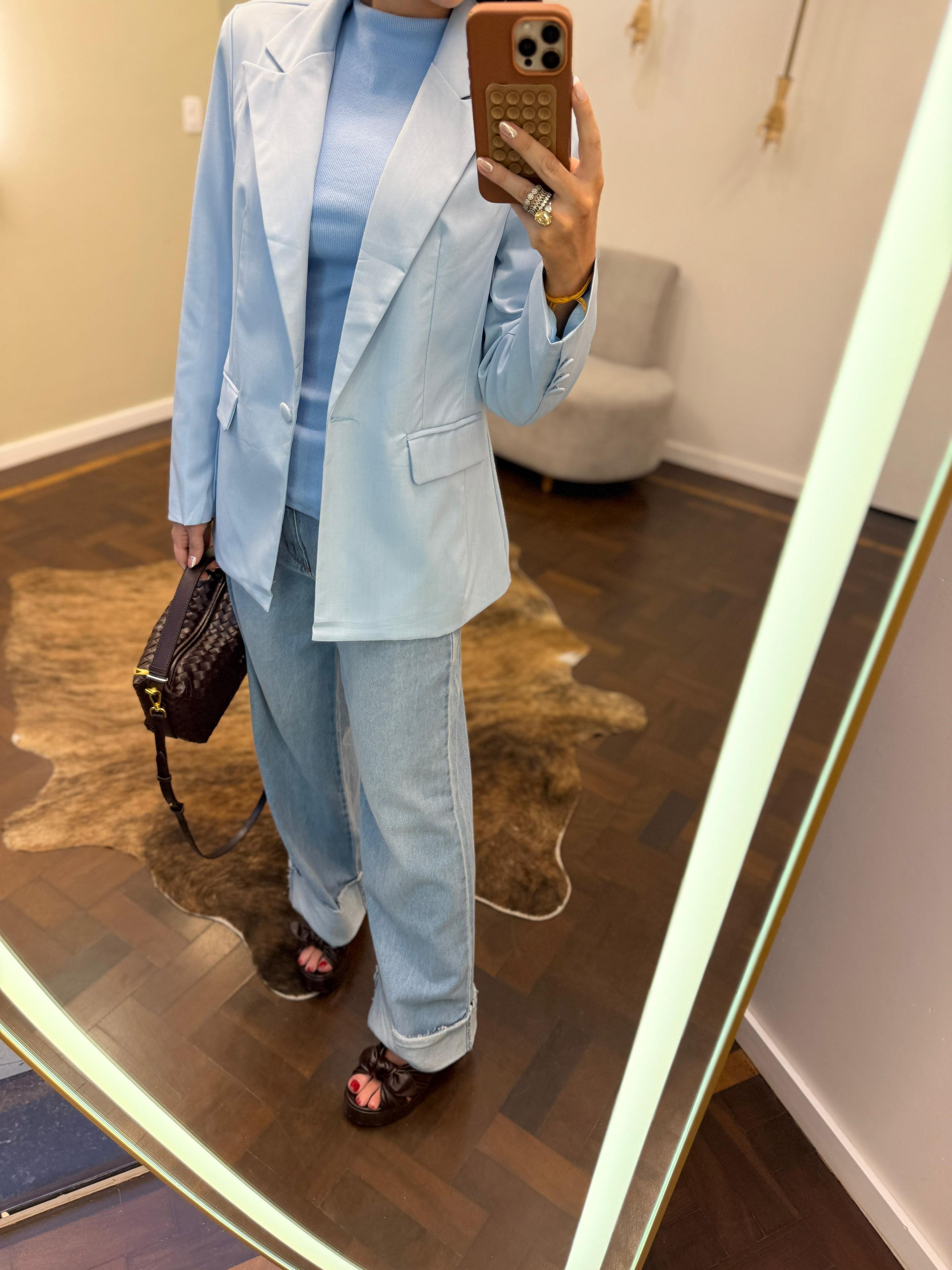 Blazer Alfaiataria Fresh - Azul Bebê