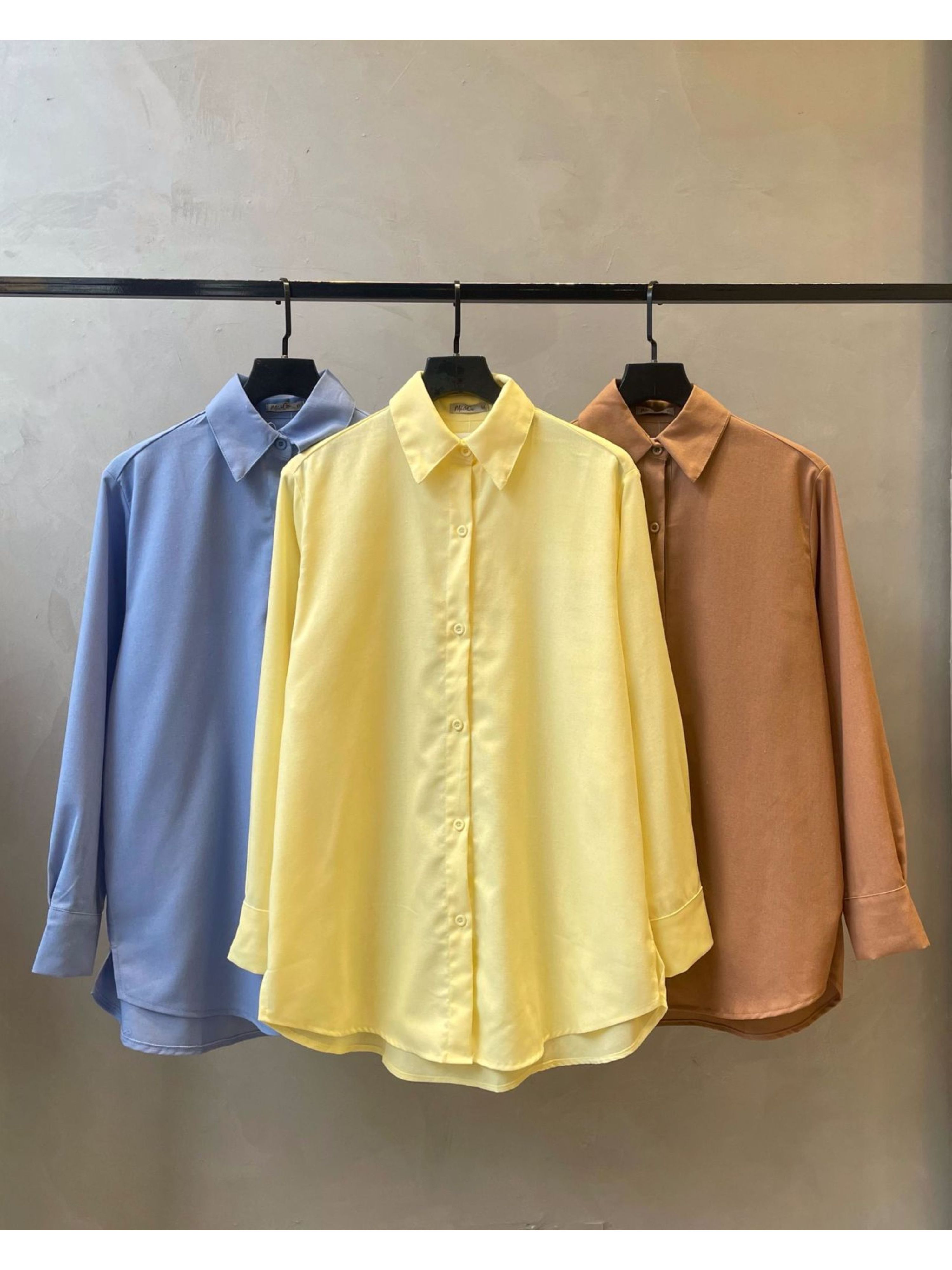 Camisa Maxi Linho Misto Sofia - Amarelo Manteiga 