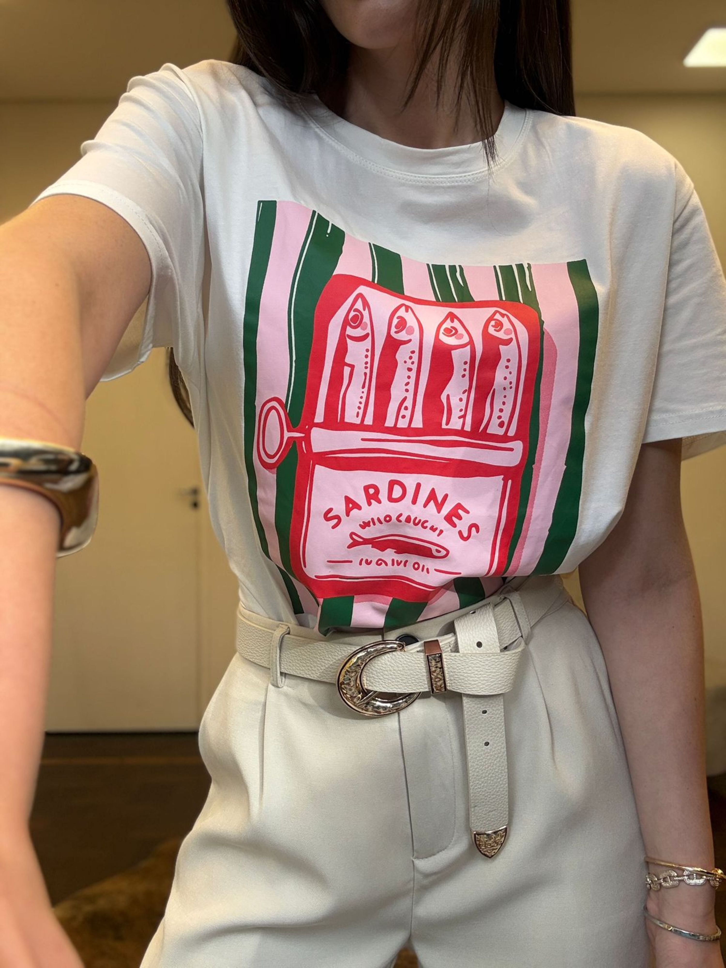 T-shirt Sardines - Branca 