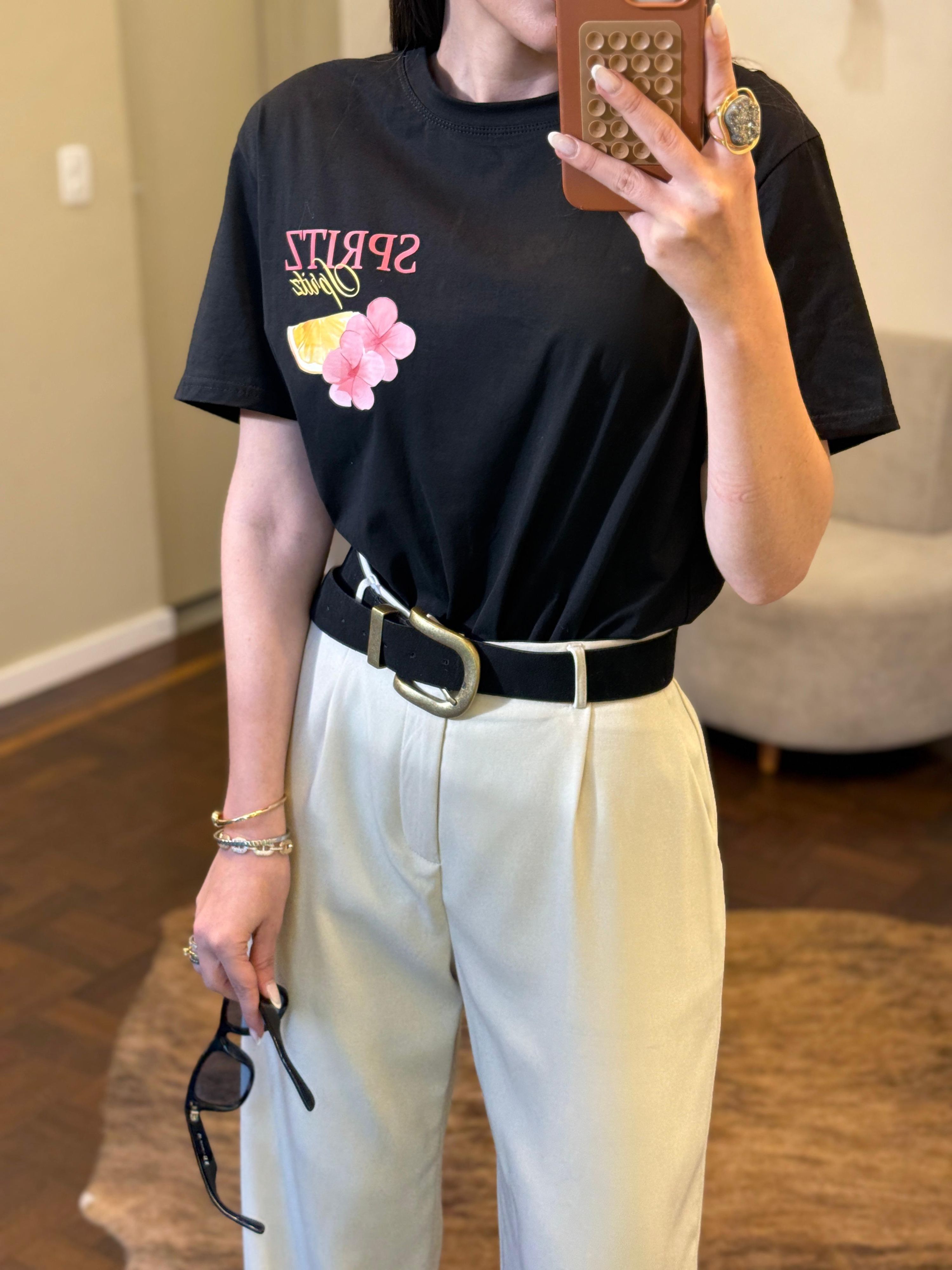 T-shirt Spritz - Preta