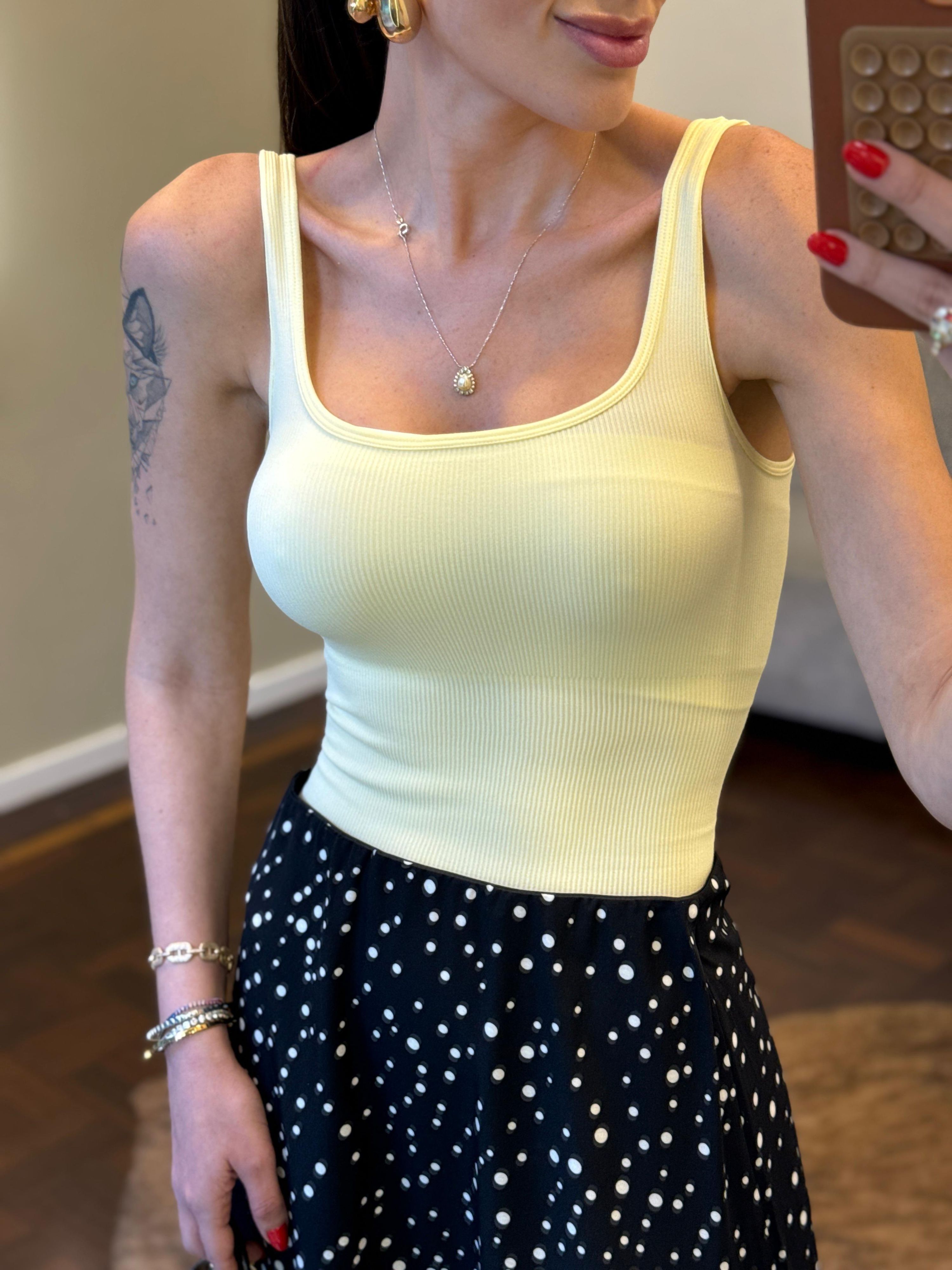Body Modelador Sílvia - Amarelo Manteiga