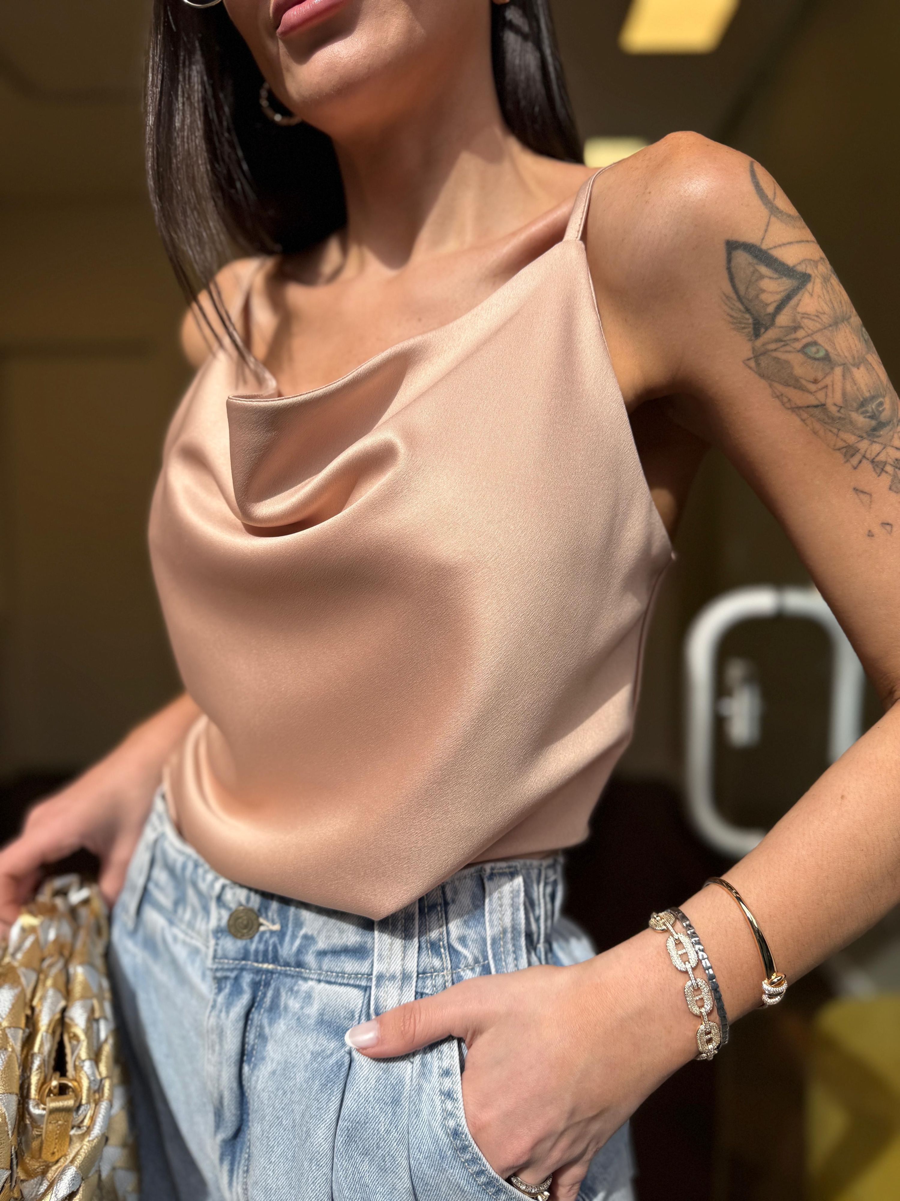 Regata Cetim Degagê - Champanhe 