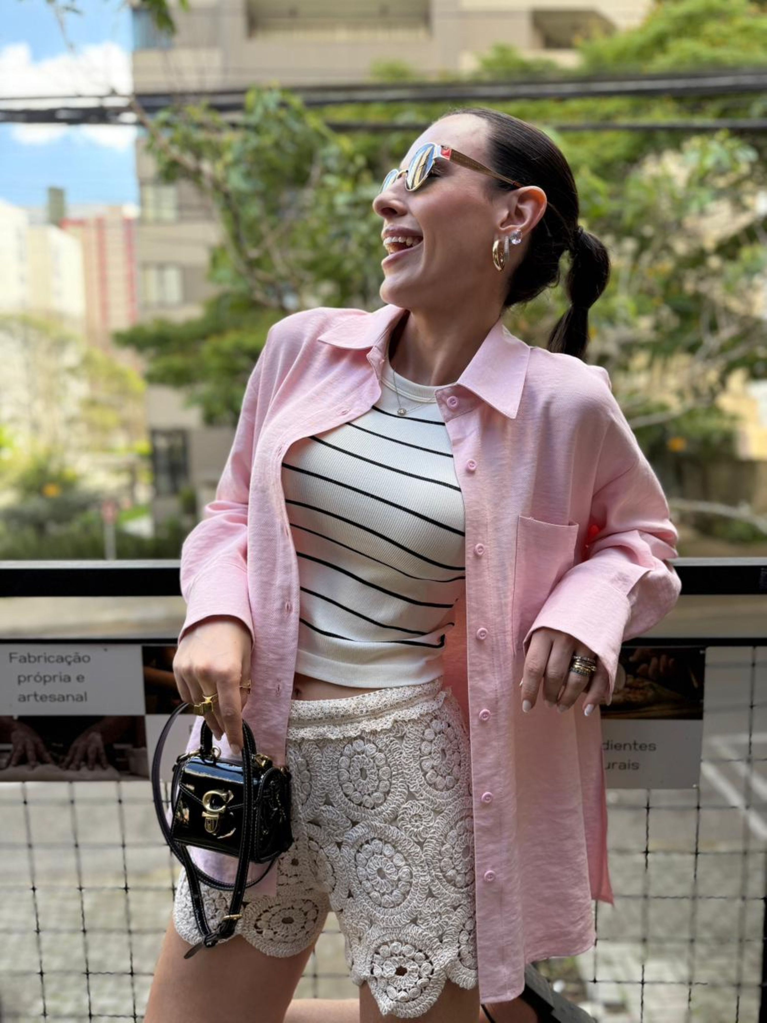 Camisa Antônia - Alfaiataria Marrant - Rosa Bebê 