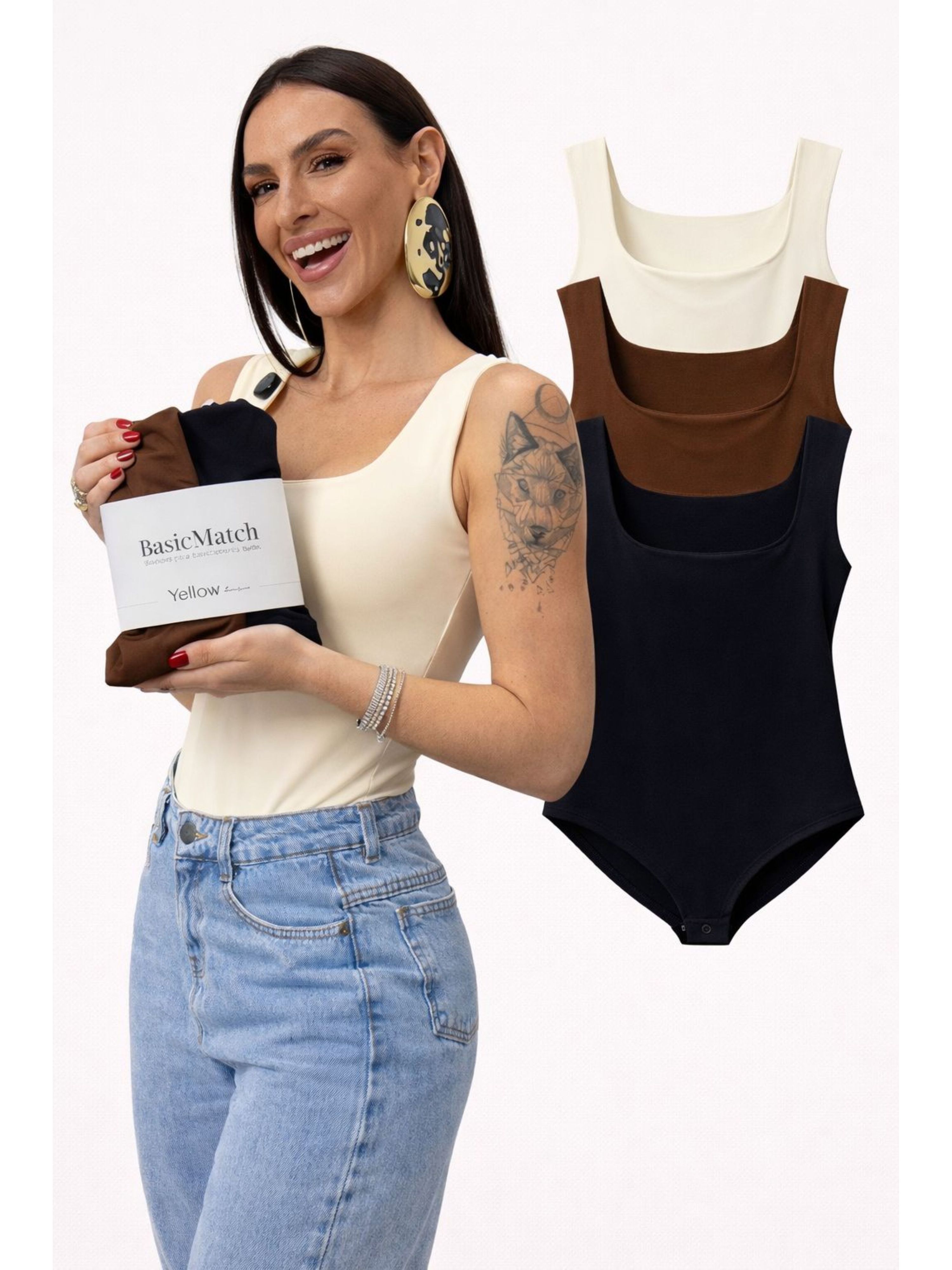 Kit BASICMATCH | 3 Bodys Decote Real 