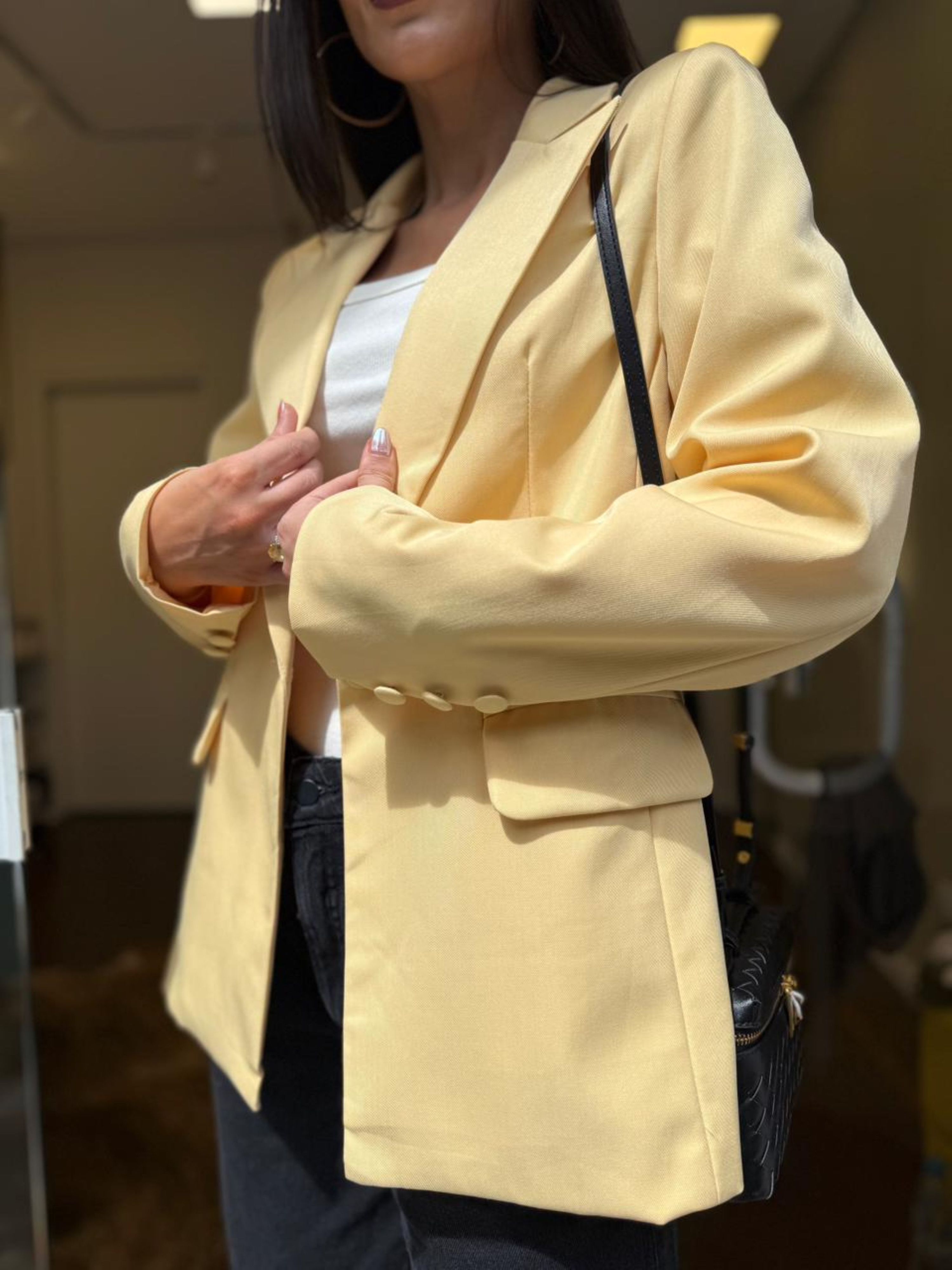 Blazer Alfaiataria Fresh - Amarelo Manteiga