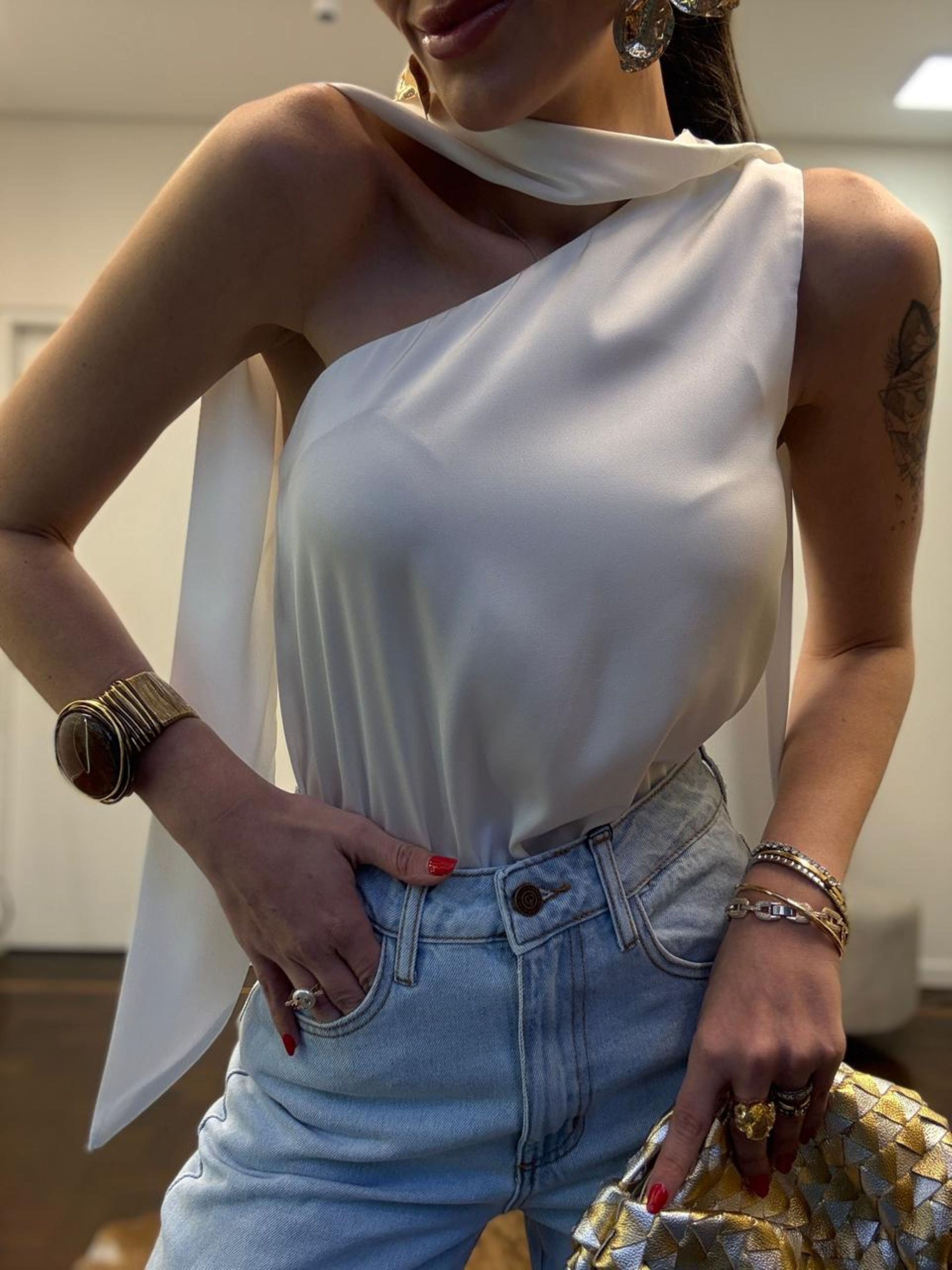 Body Cetim Maroca - Branco