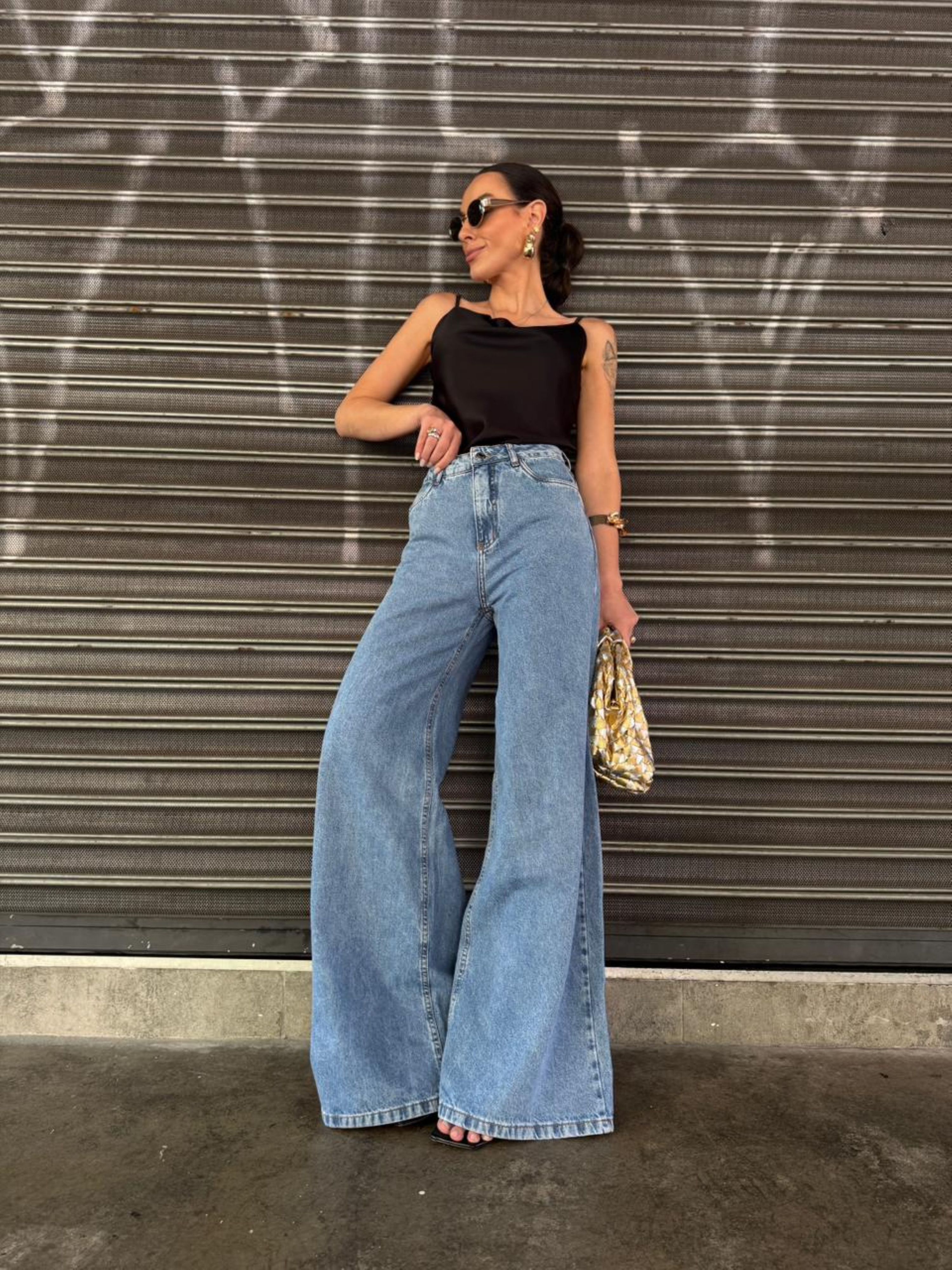 Calça Jeans Pantalona Kaia 