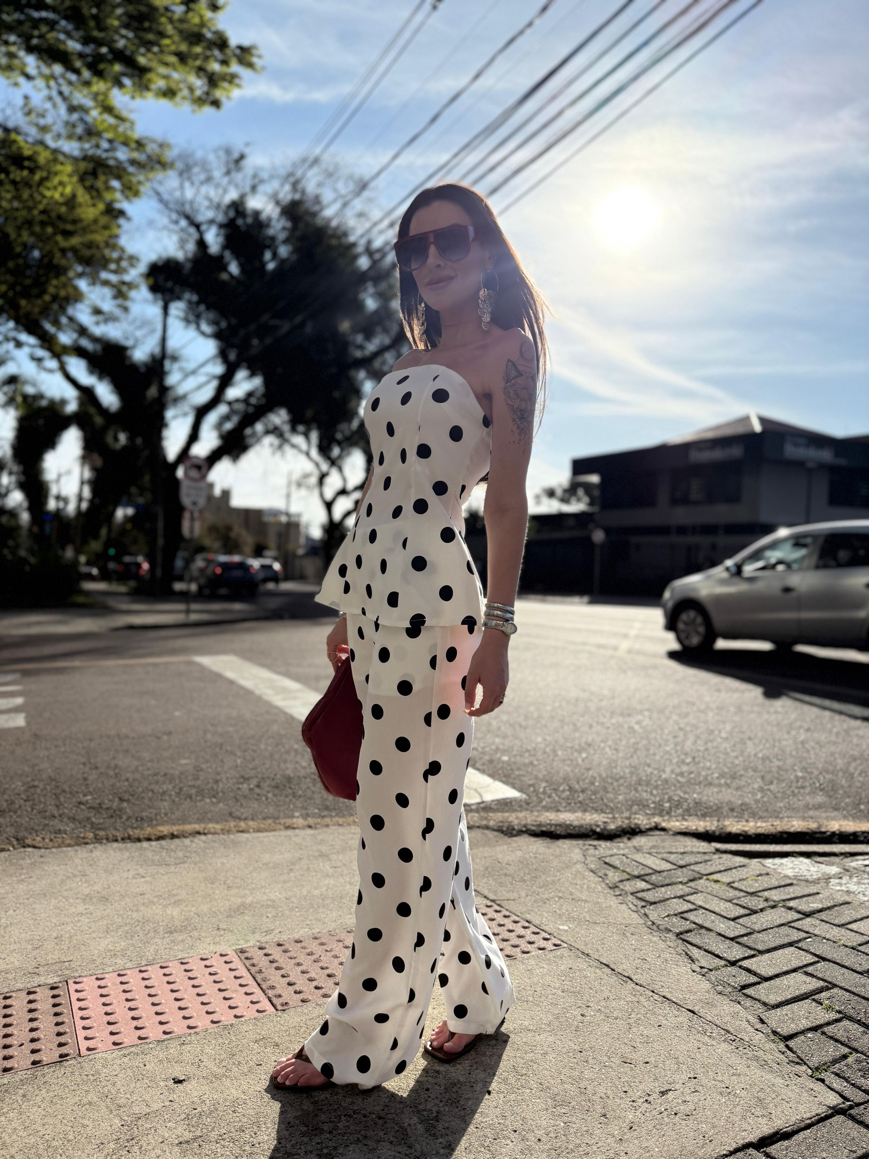 Conjunto Alfaiataria Poá Nathalie - Branco 