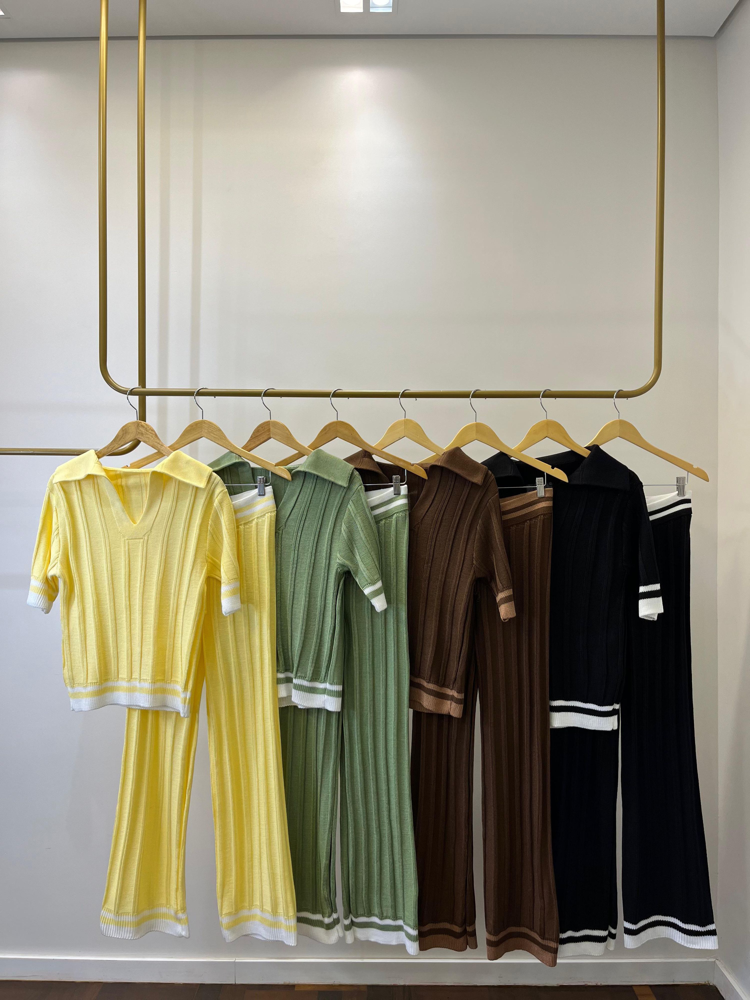 Conjunto Polo Emília - Preto
