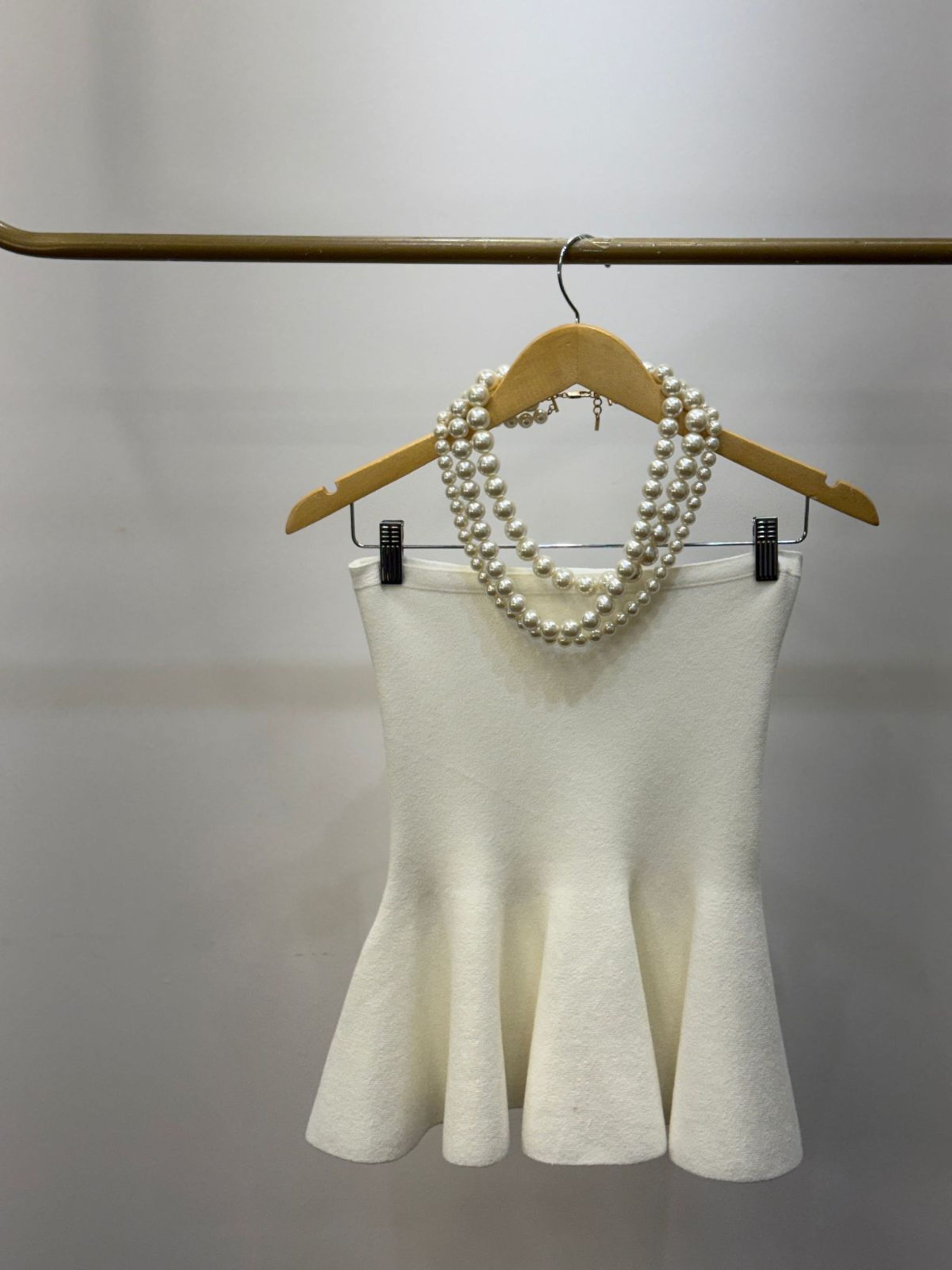 Tomara que Caia Tricot Peplum - Off White