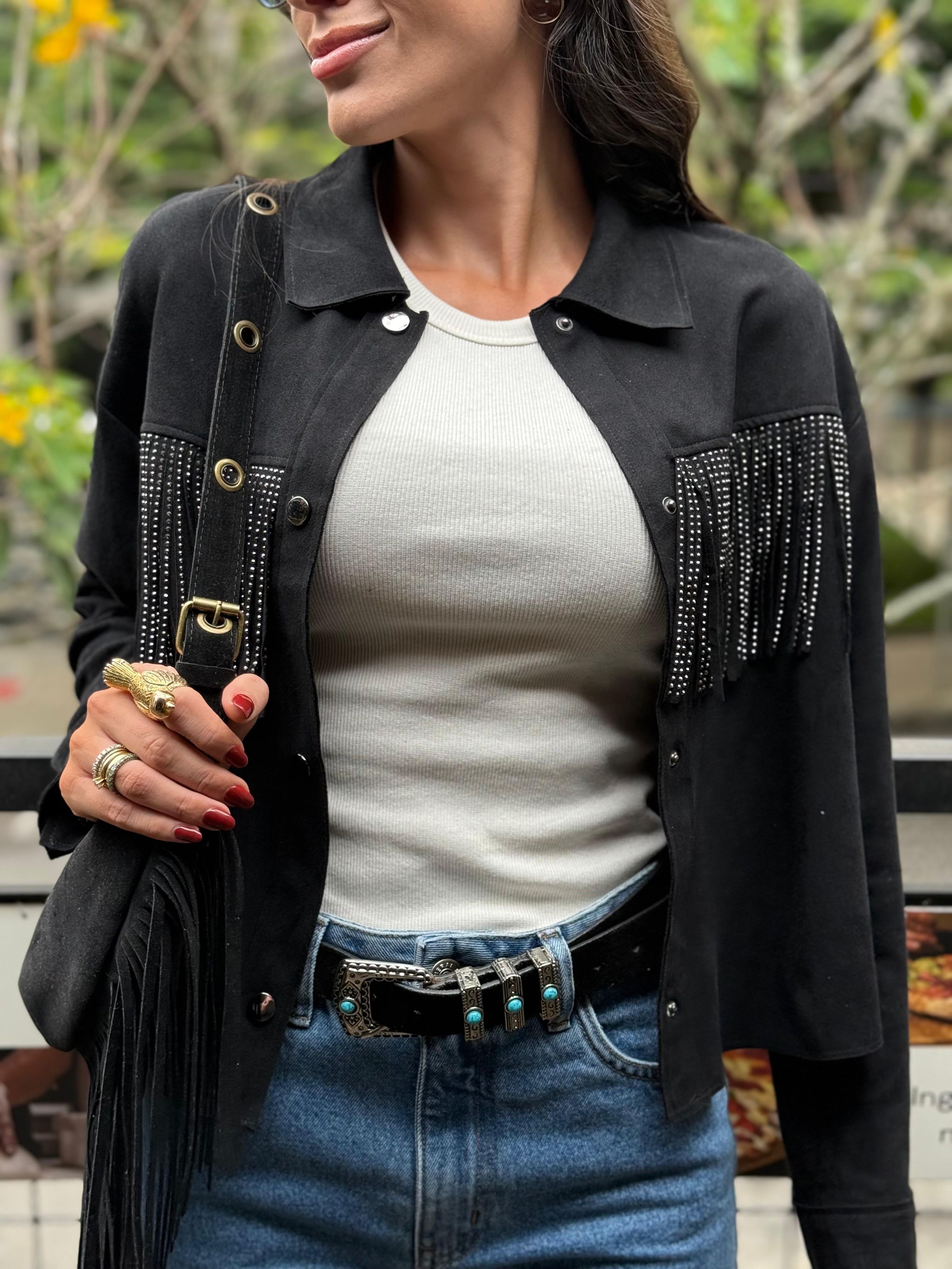 Jaqueta Chamois Franjas - Preto