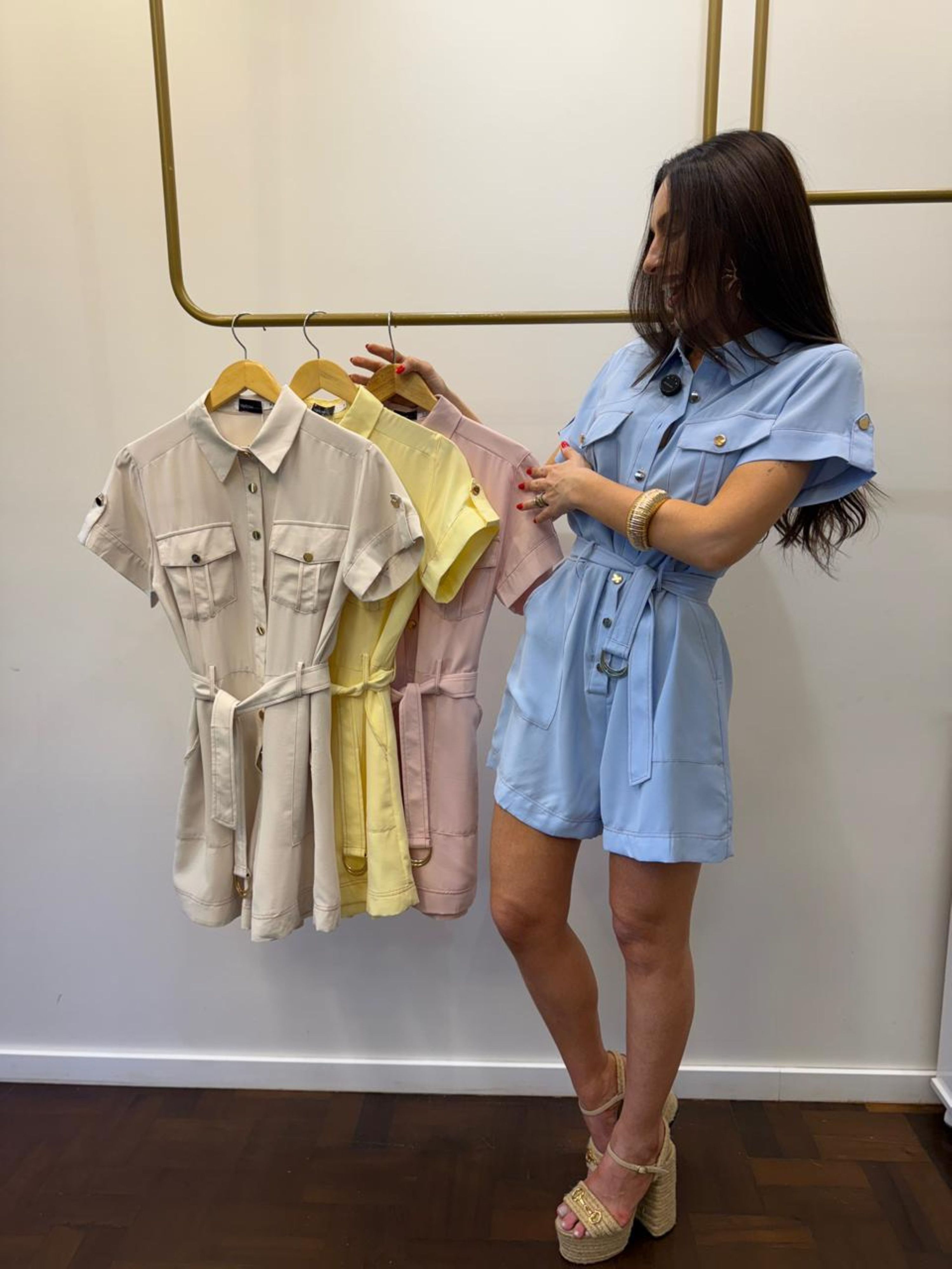 Macaquinho Alfaiataria Estética Utilitária - Rosa ...