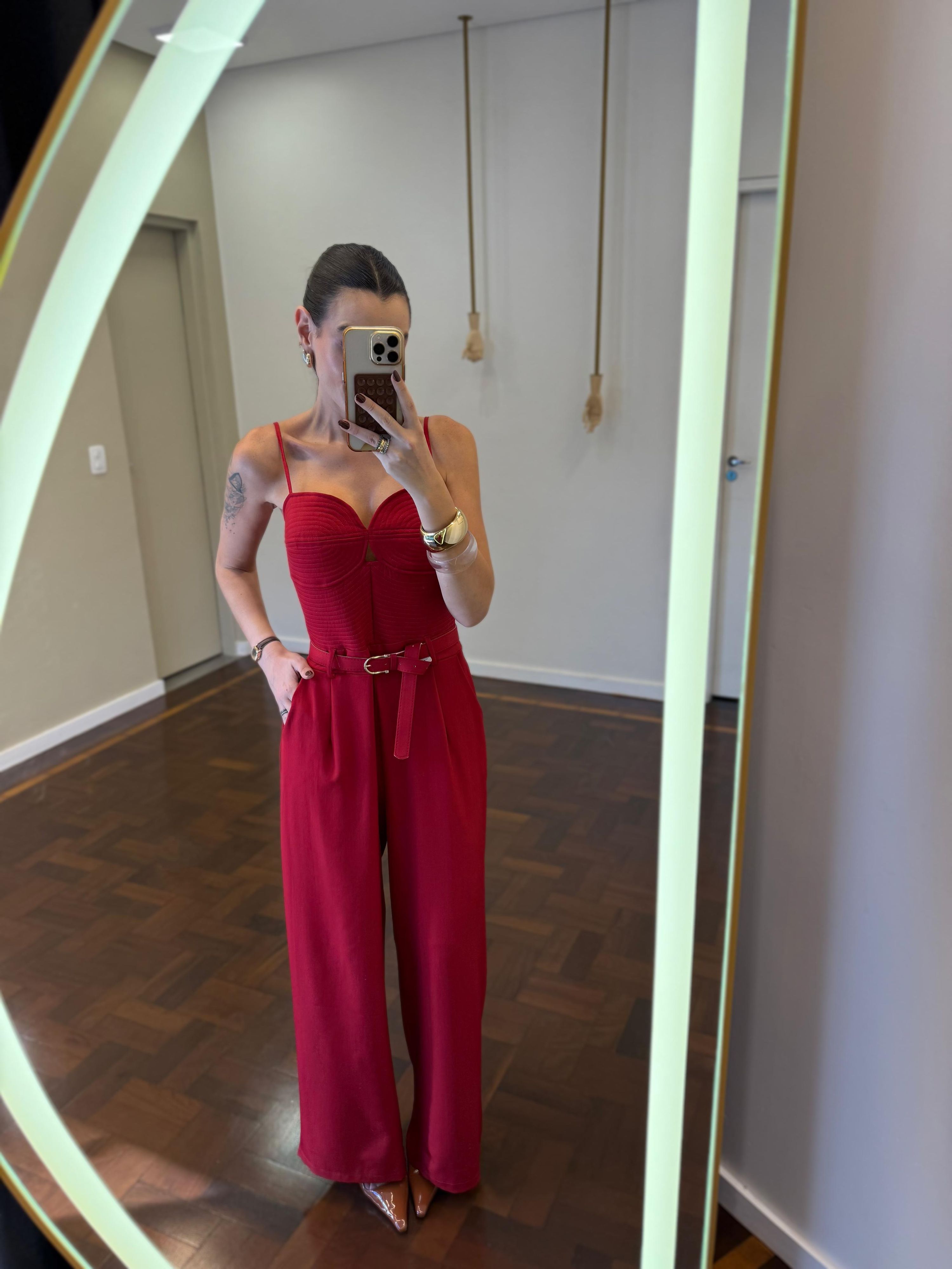 Macacão Corselet Bardo - Vermelho 