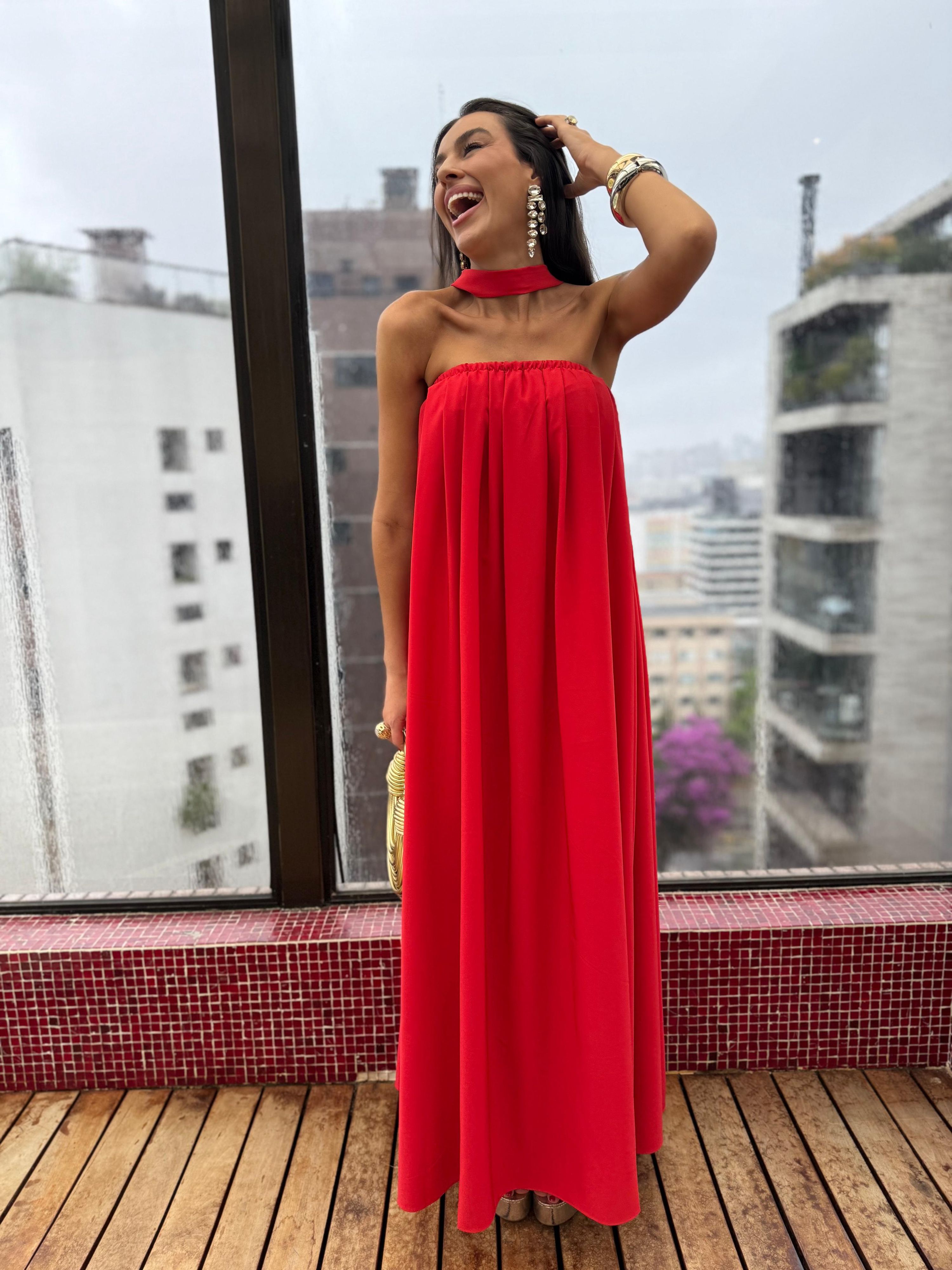 Vestido Longo Kris - Echarpe/Faixa