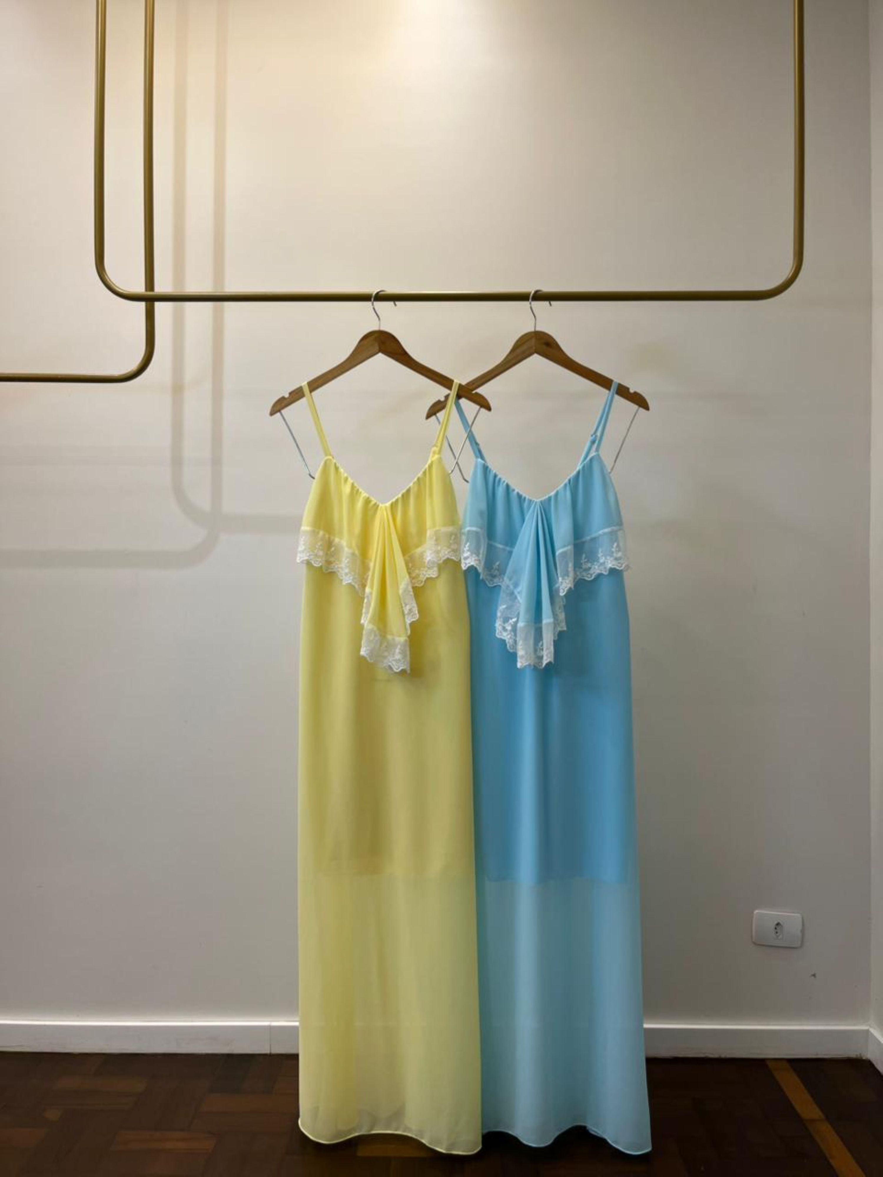 Vestido Chiffon Calm - Azul Bebê