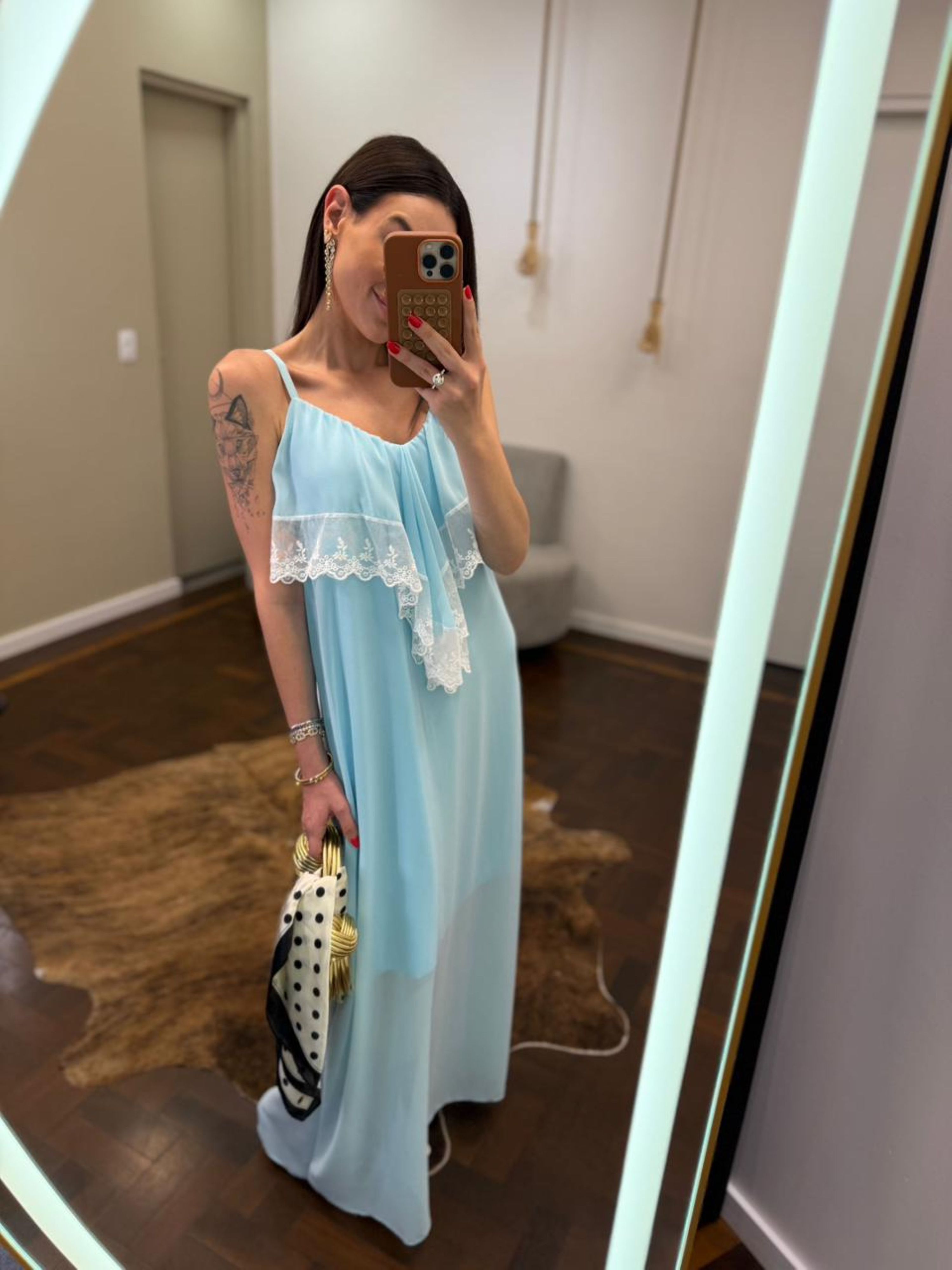 Vestido Chiffon Calm - Azul Bebê