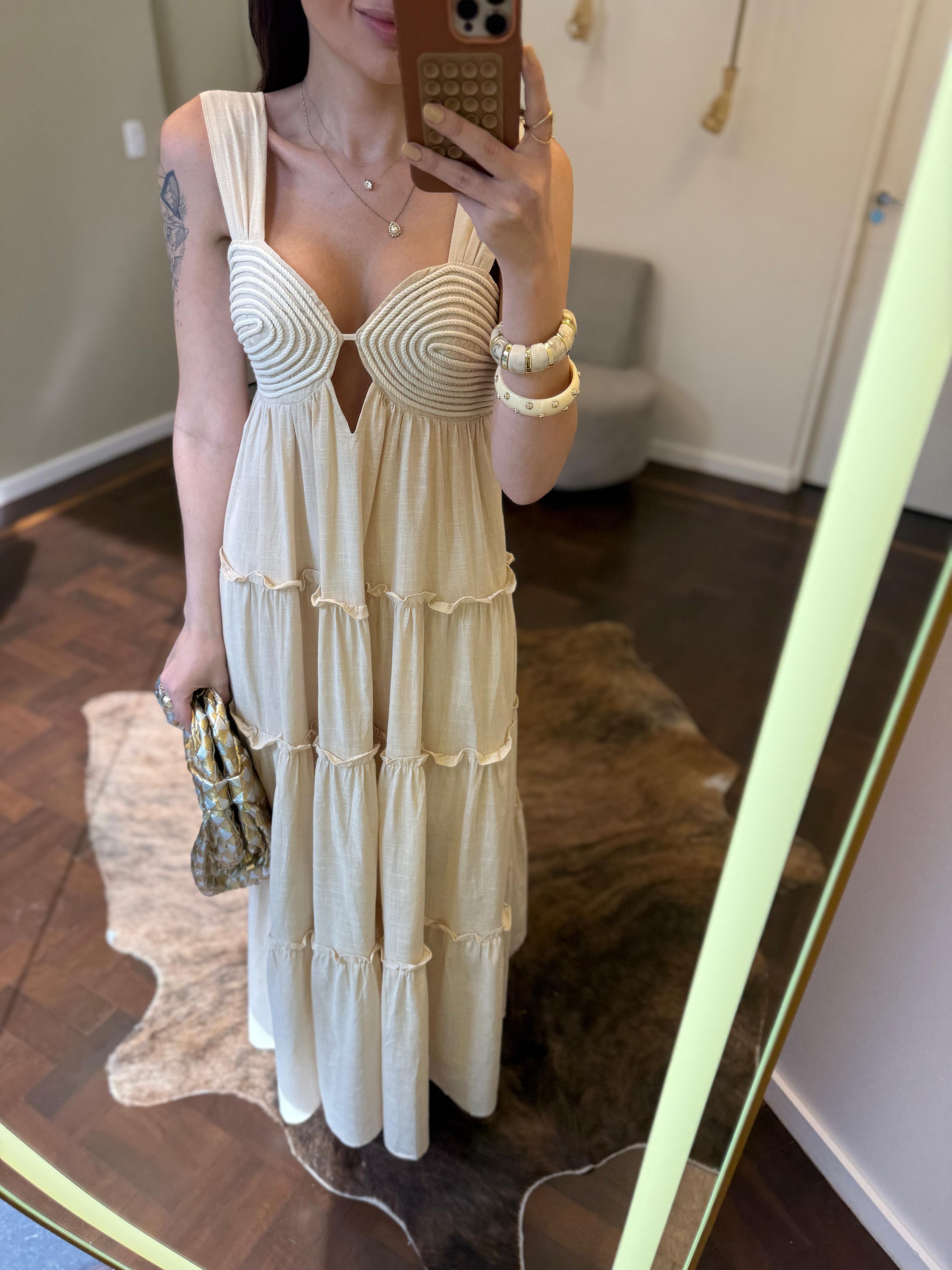 Vestido Singapura - Natural