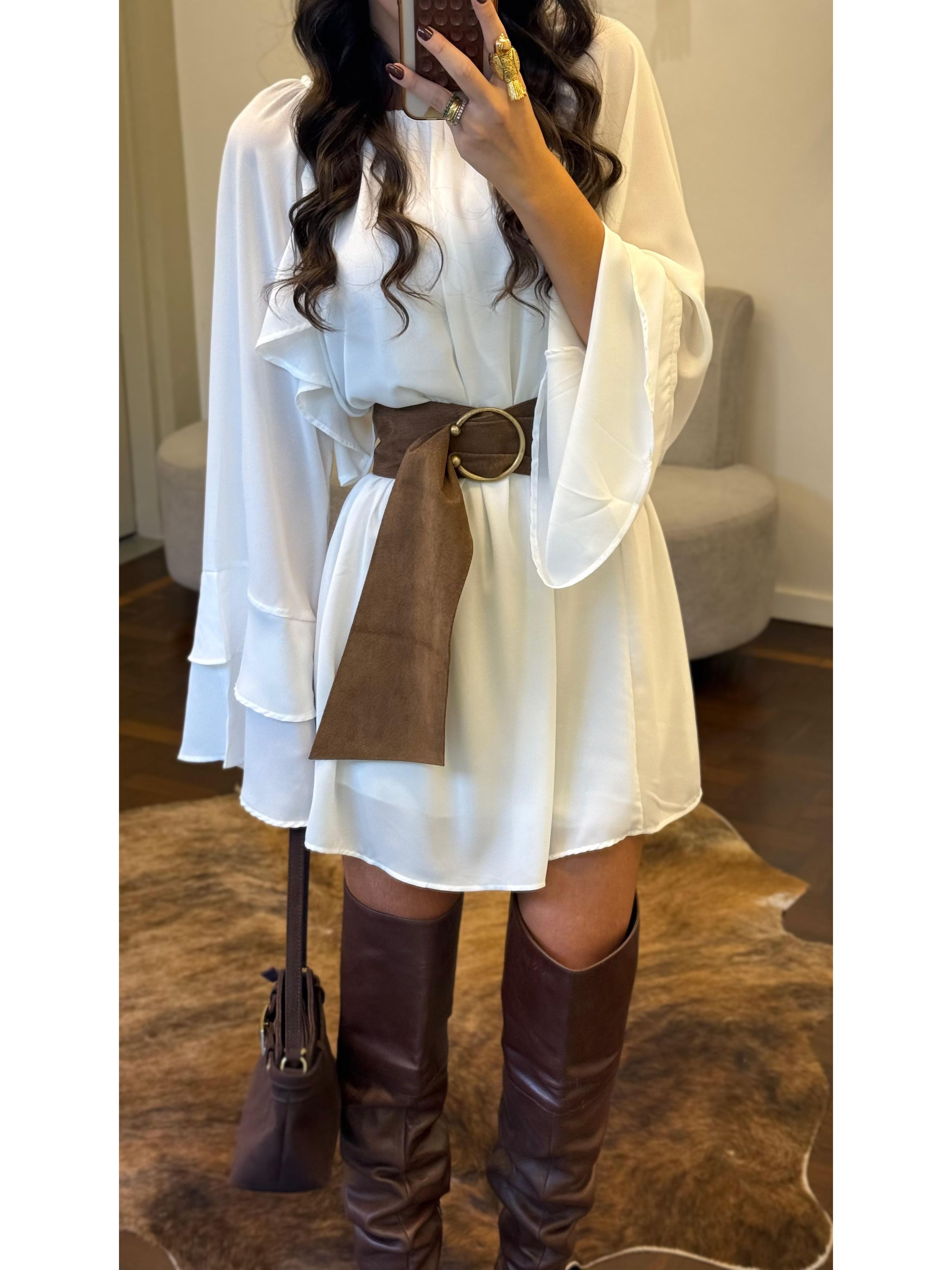 Vestido Curto Fluido Lituânia - Off