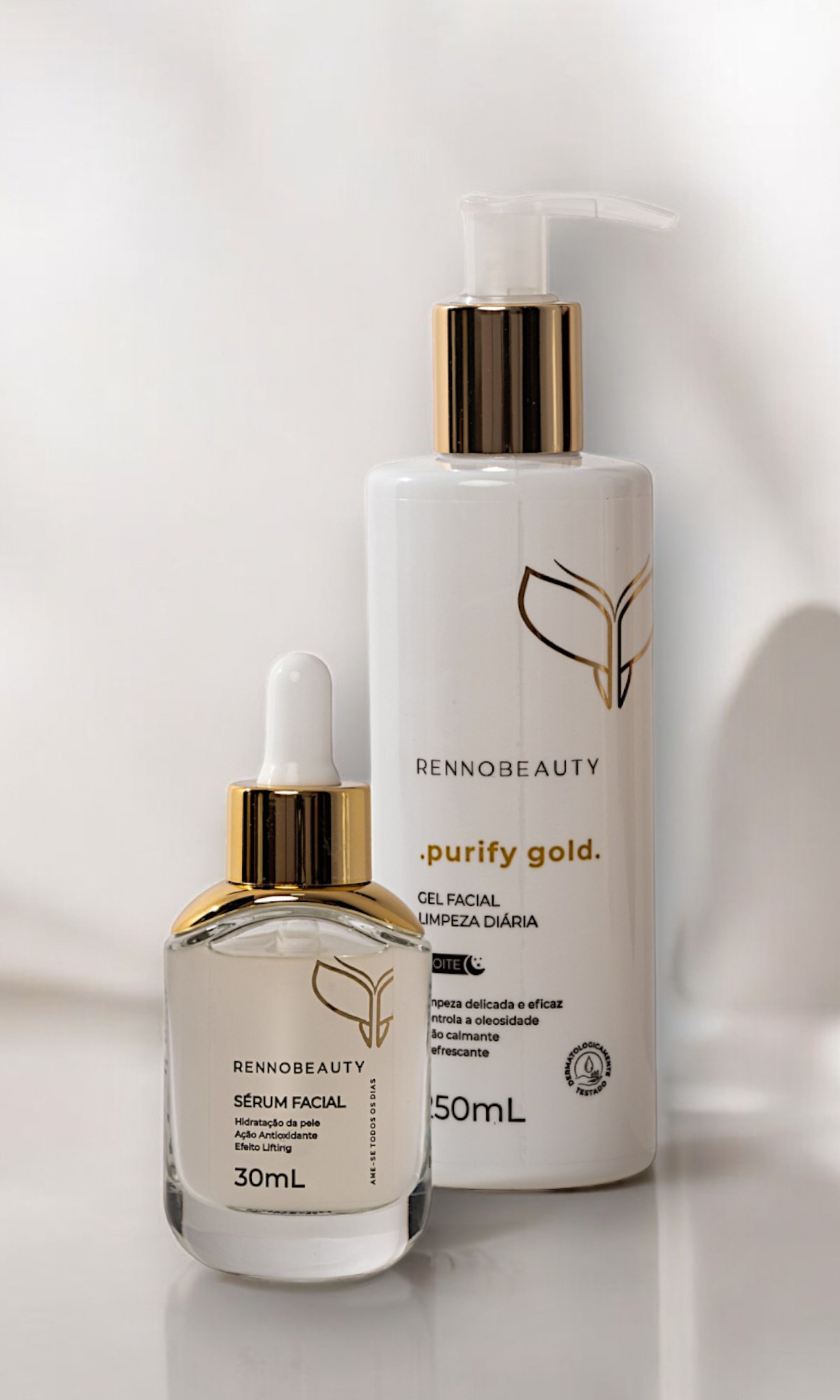 Kit2 Em 1- Sérum Facial e Gel de Limpeza Facial - RENNO BEAUTY