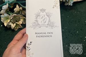 Manual de Padrinhos 10x22cm 2dobras - Ícone Design