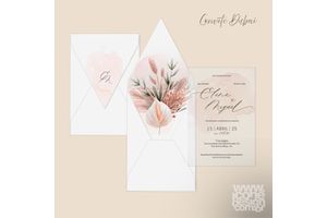 Convite de Casamento personalizável - Dubai P - Ícone Design