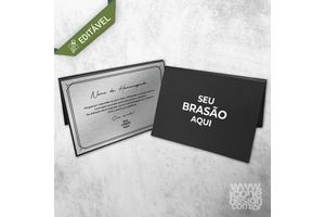 Placa de homenagem em alumínio 15x21cm - Ícone Design