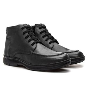 Bota Masculina Nelson Couro Floater Preta - Alex Senne | Sapatos Sociais Premium
