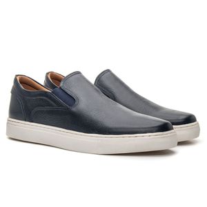 Sapato Masculino Mathias Couro Floater Marinho - Alex Senne | Sapatos Sociais Premium