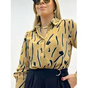 Camisa Lia Camel - AK505a - Ana G Store